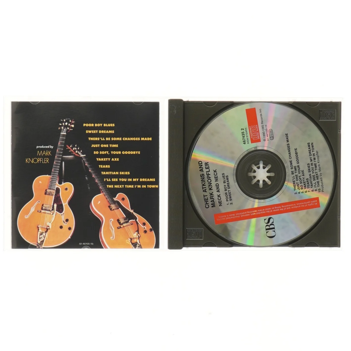 Chet Atkins og Mark Knopfler - Neck and Neck CD fra CBS