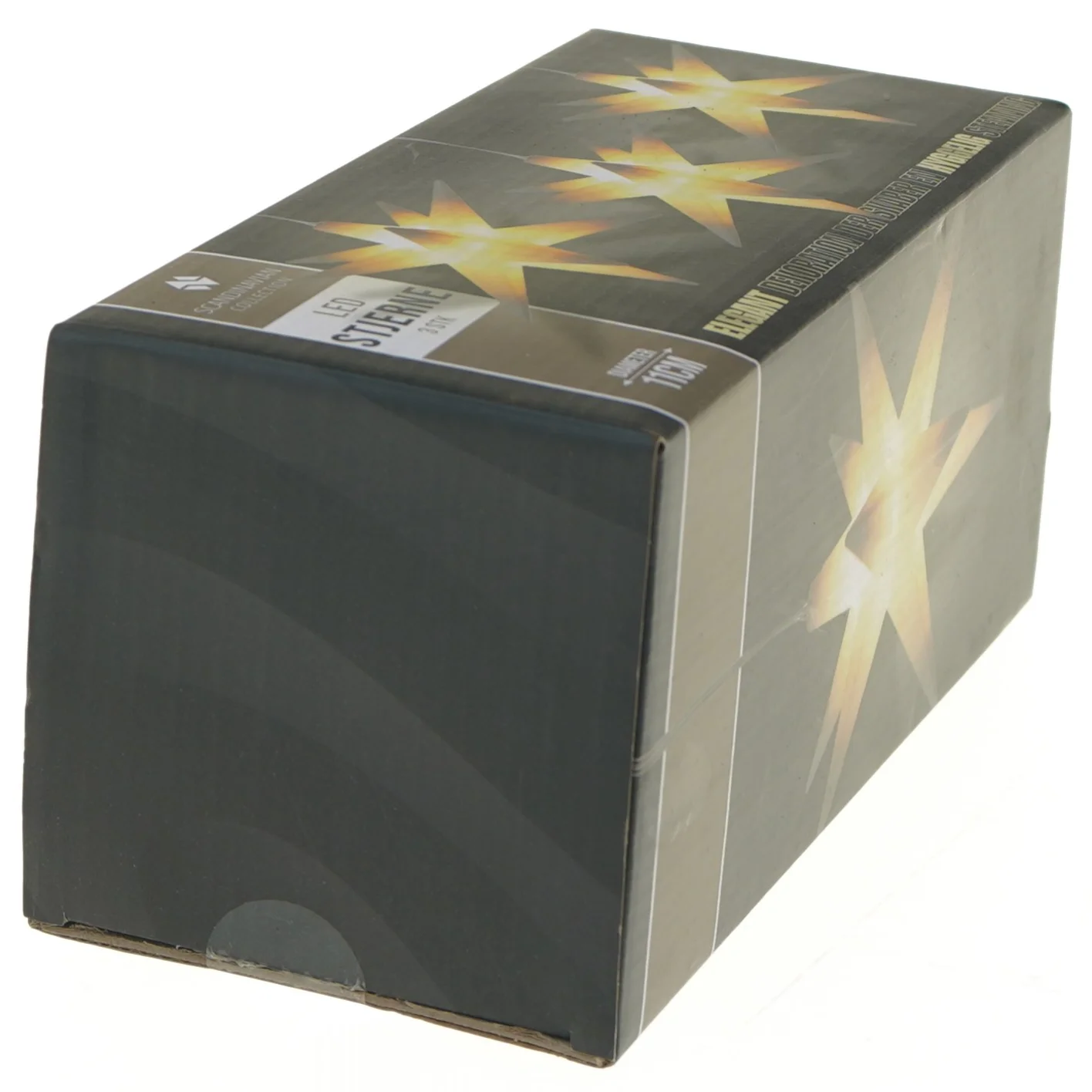 LED stjerner med dekoration fra Scandinavian Collection (str. Ø 11 cm)