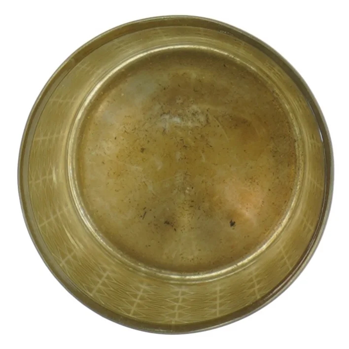 Lysestage i glas med mønster (str. Ø. 7,5 cm)