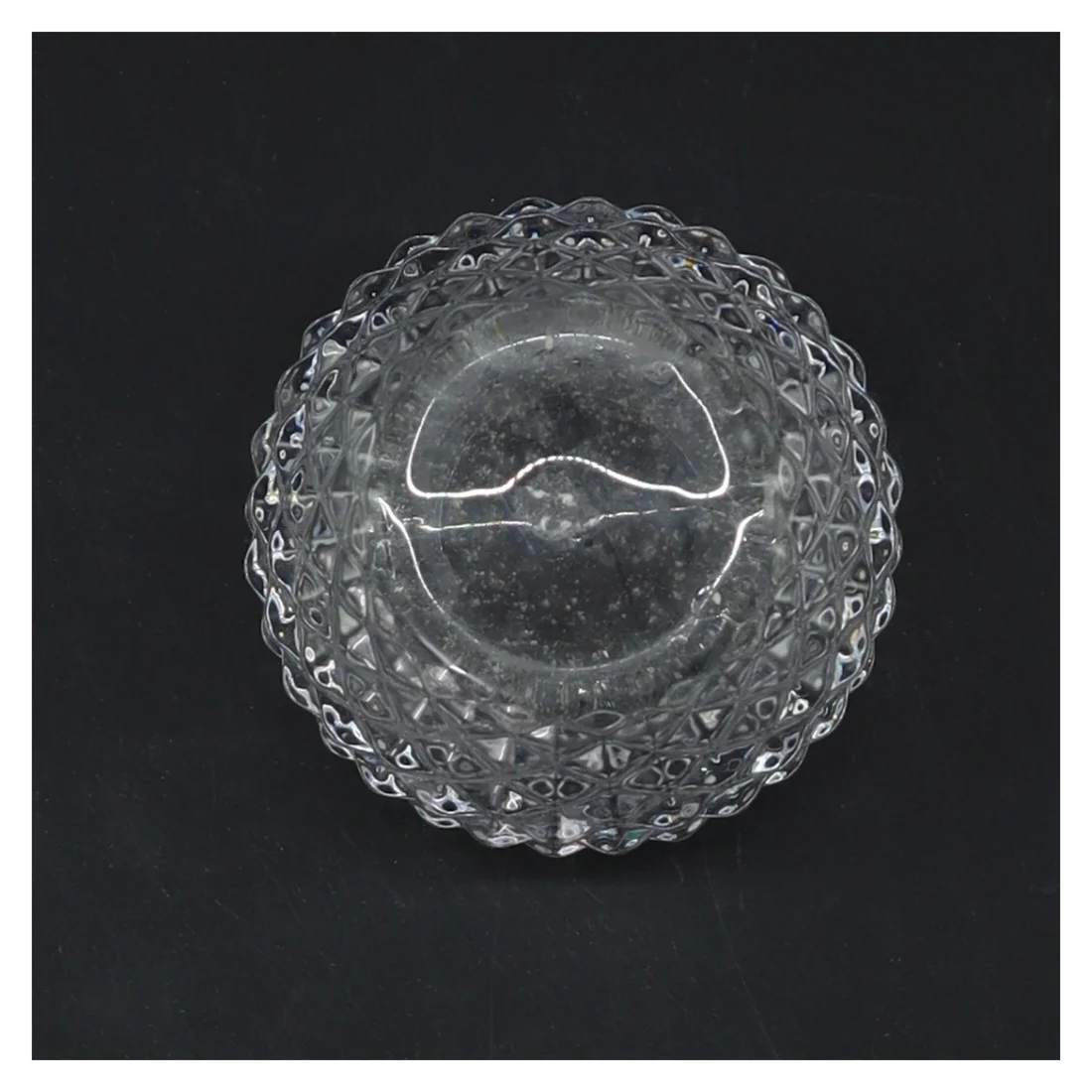 Glas fyrfadslysestage (str. Ø 5 cm højde 6,5 cm)