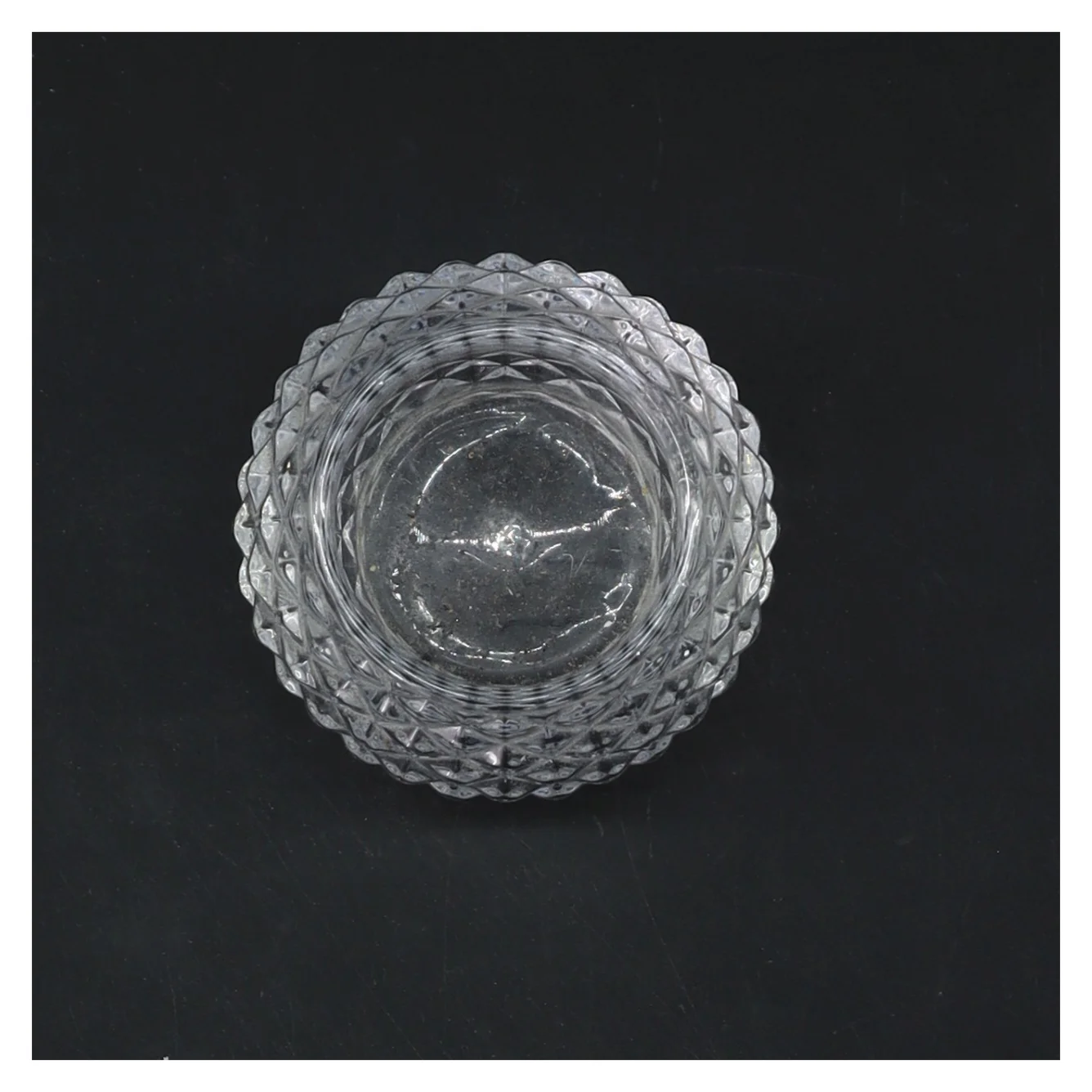 Glas fyrfadslysestage (str. Ø 5 cm højde 6,5 cm)