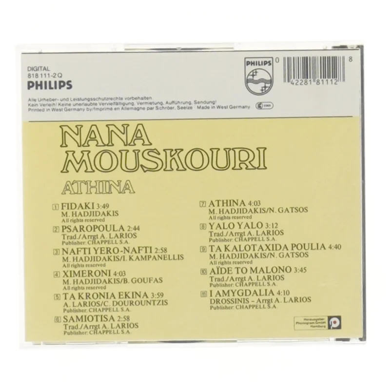 CD album 'Athina' af Nana Mouskouri
