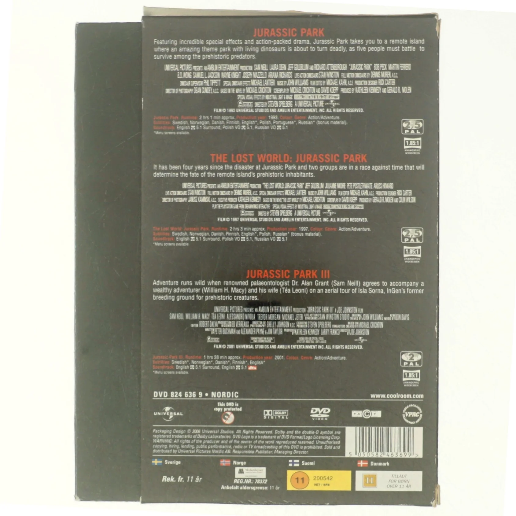 Jurassic Park, trilogy pack