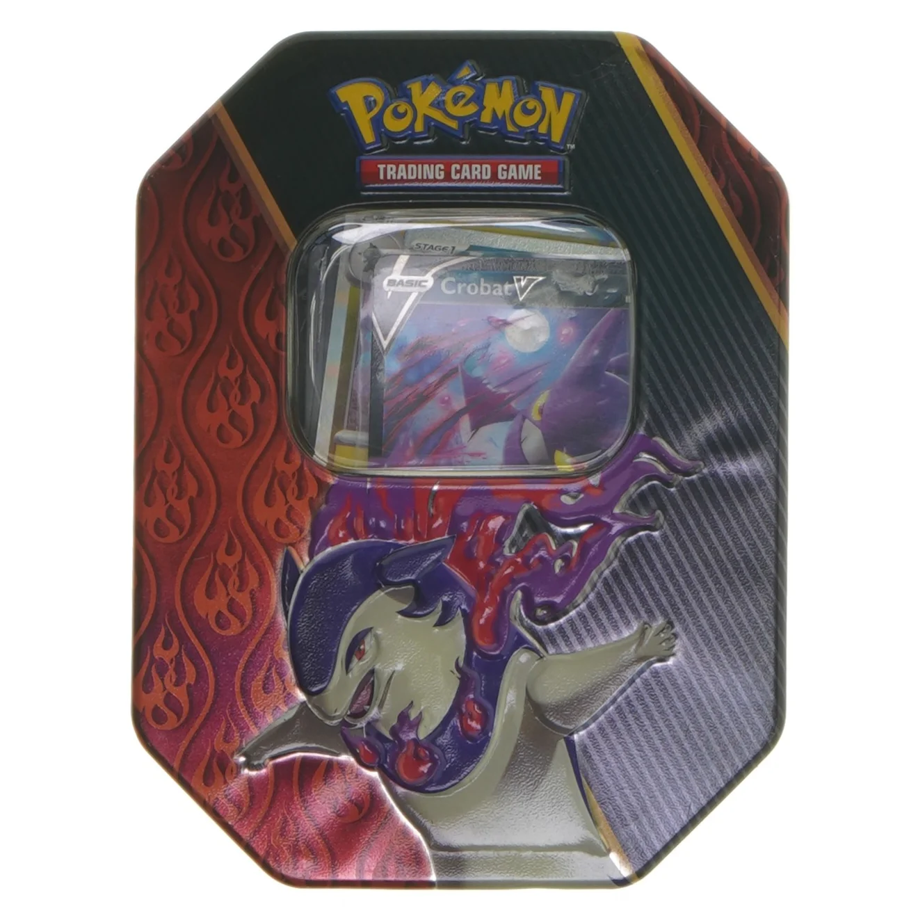 Pokémon tin box with trading cards fra Pokemon (str. 15x11x7,5 cm)