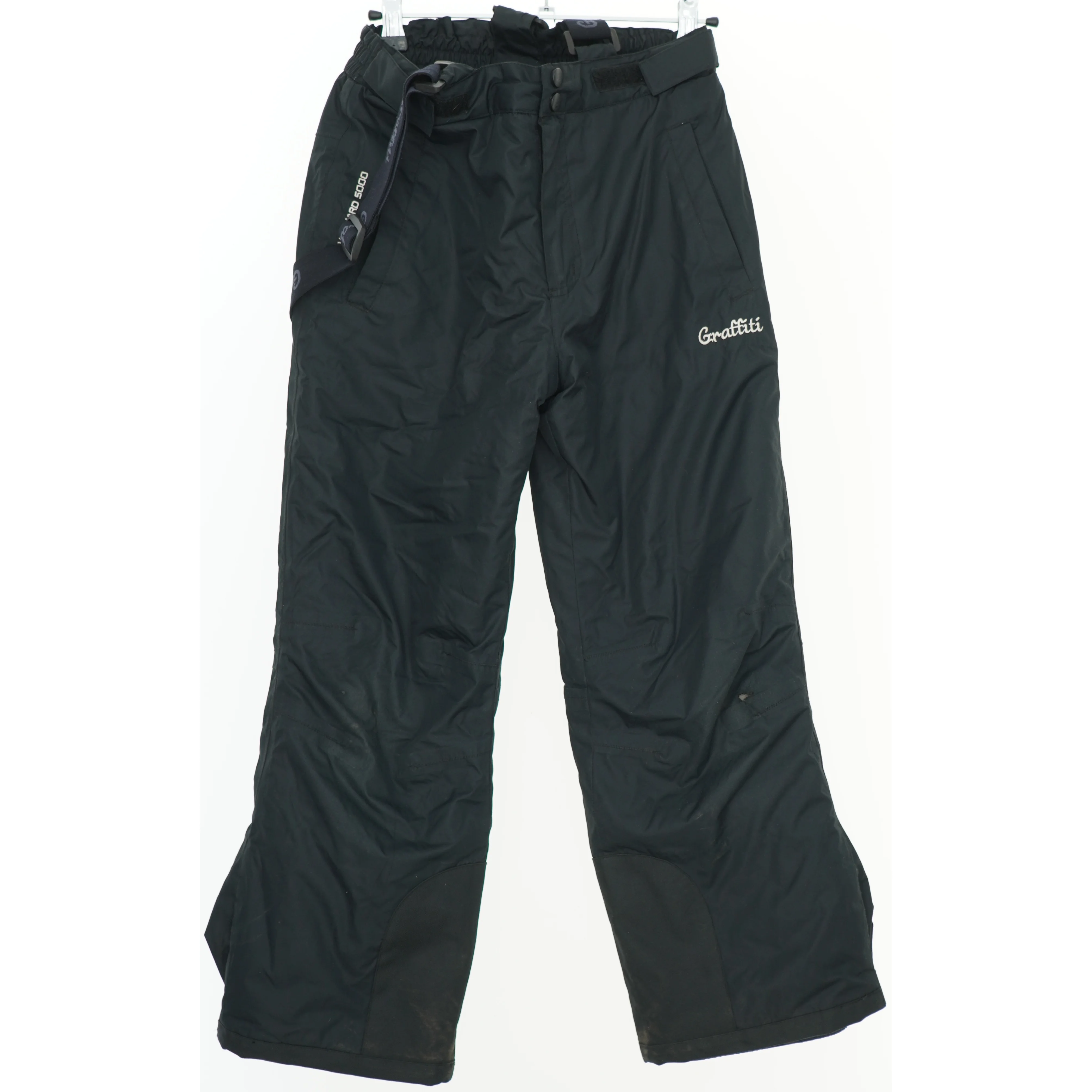 Sorte termobukser med seler fra Graffiti (str. 140)