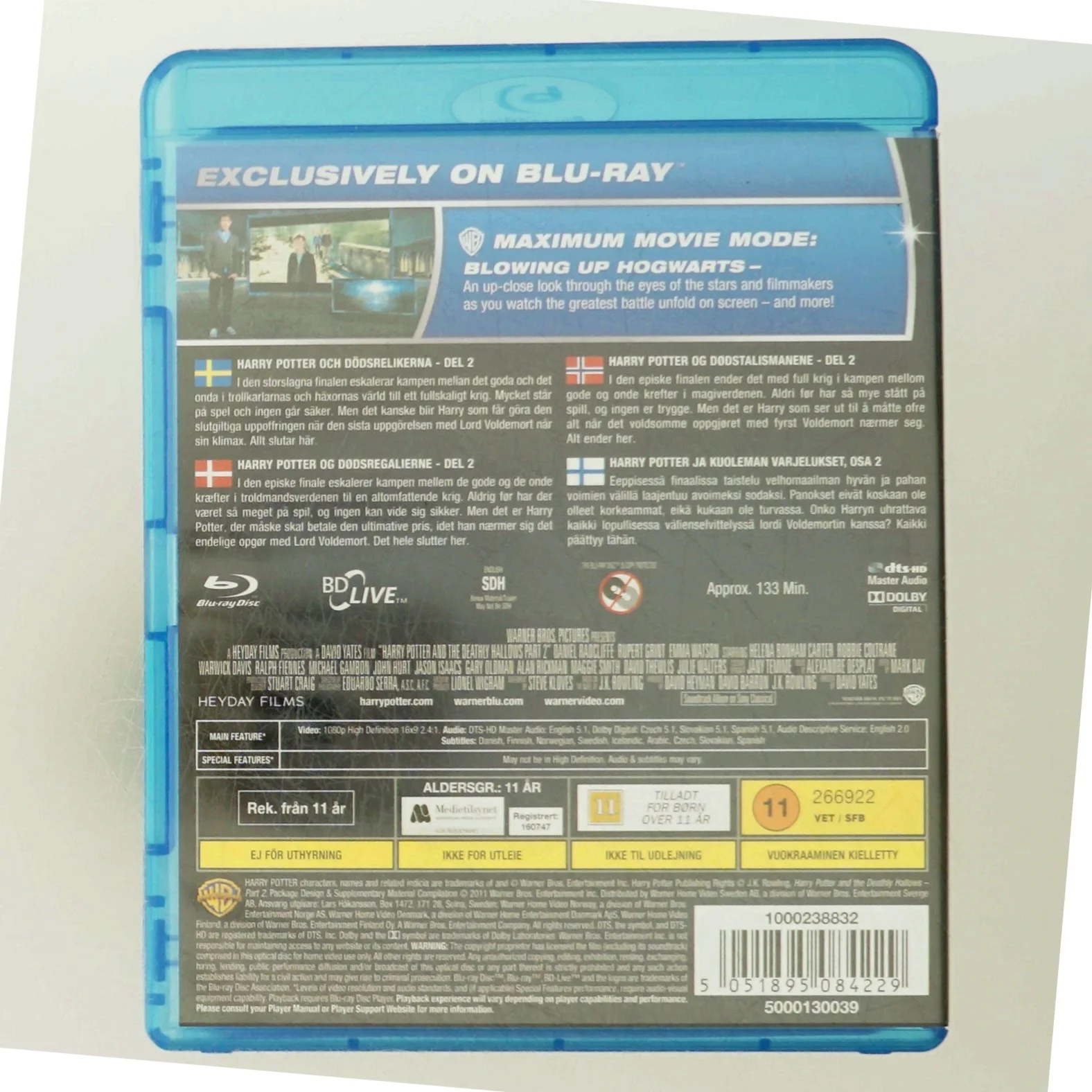 Harry Potter and the Deathly Hallows Part 2 Blu-ray fra Warner Bros