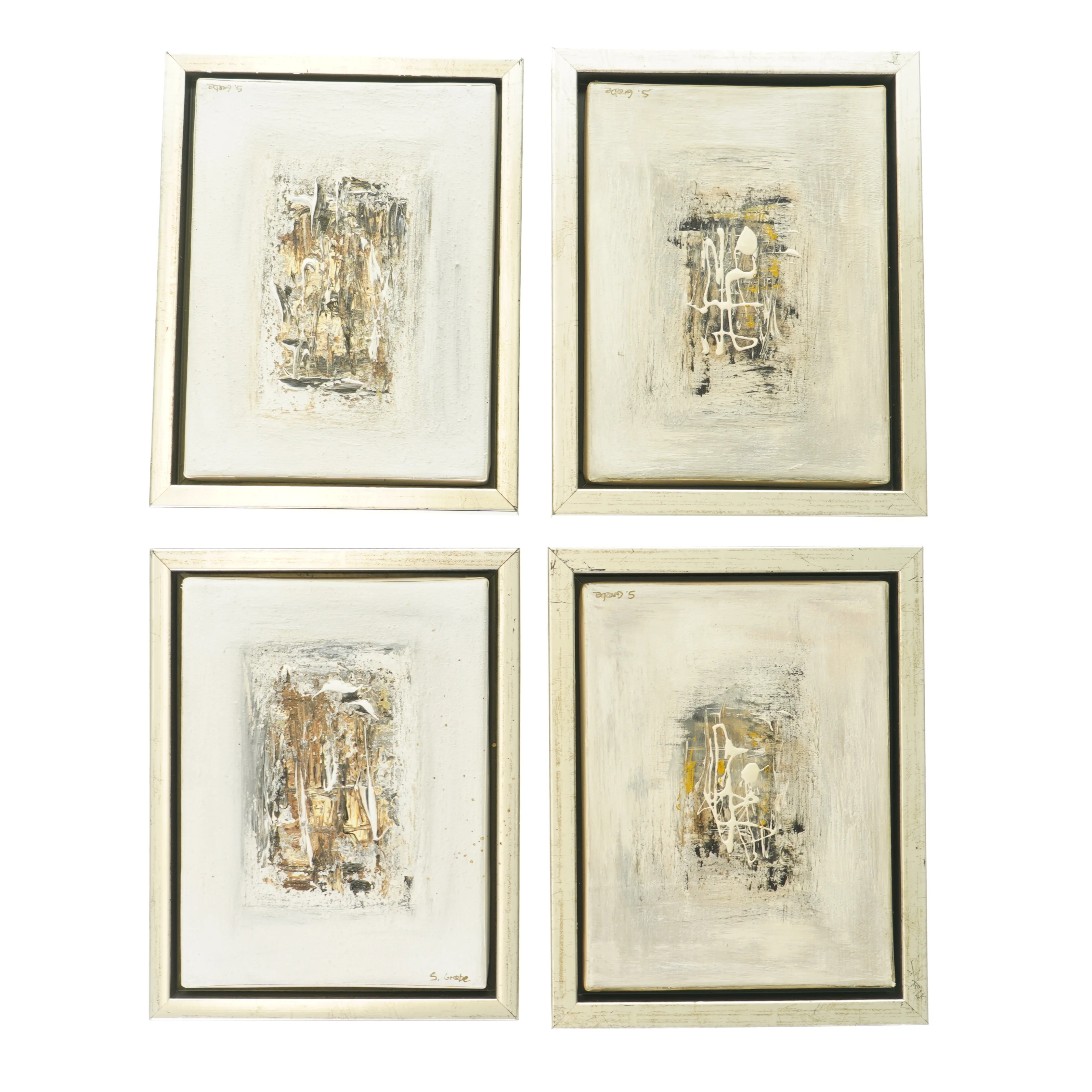 Billeder med sølvramme (4 styks)