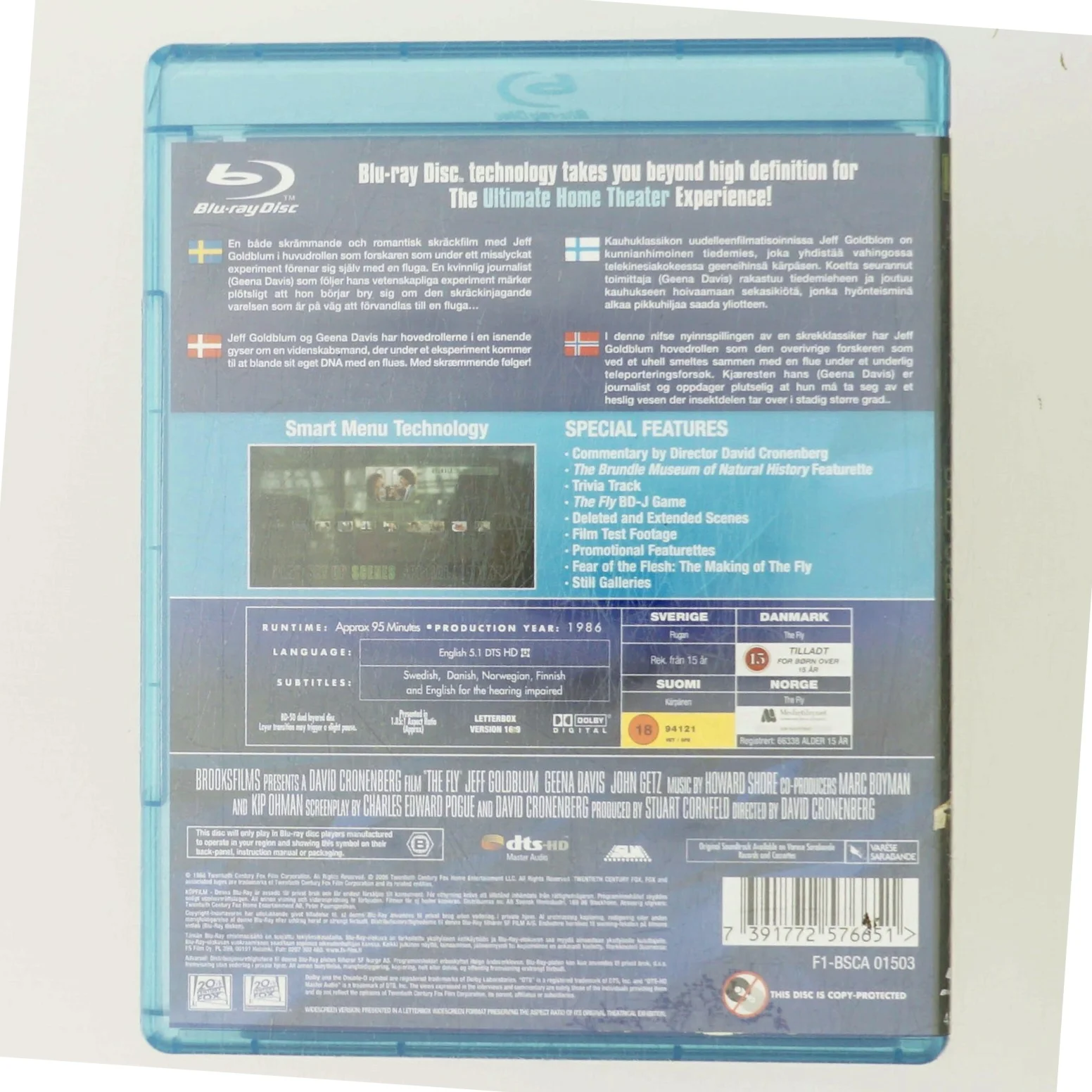 The Fly med Jeff Goldblum (DVD)