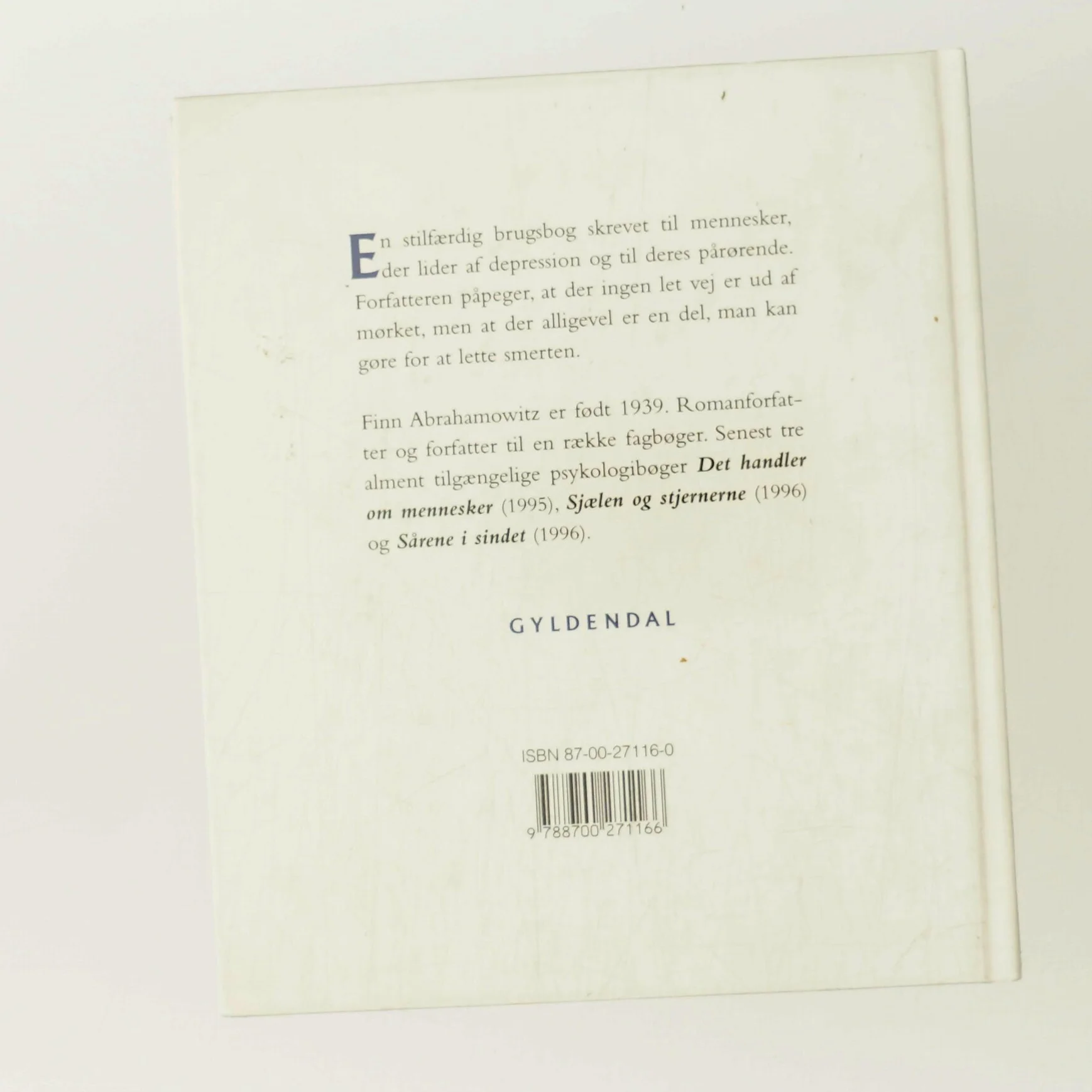 Depression : en bog til trøst og forklaring af Finn Abrahamowitz (Bog)