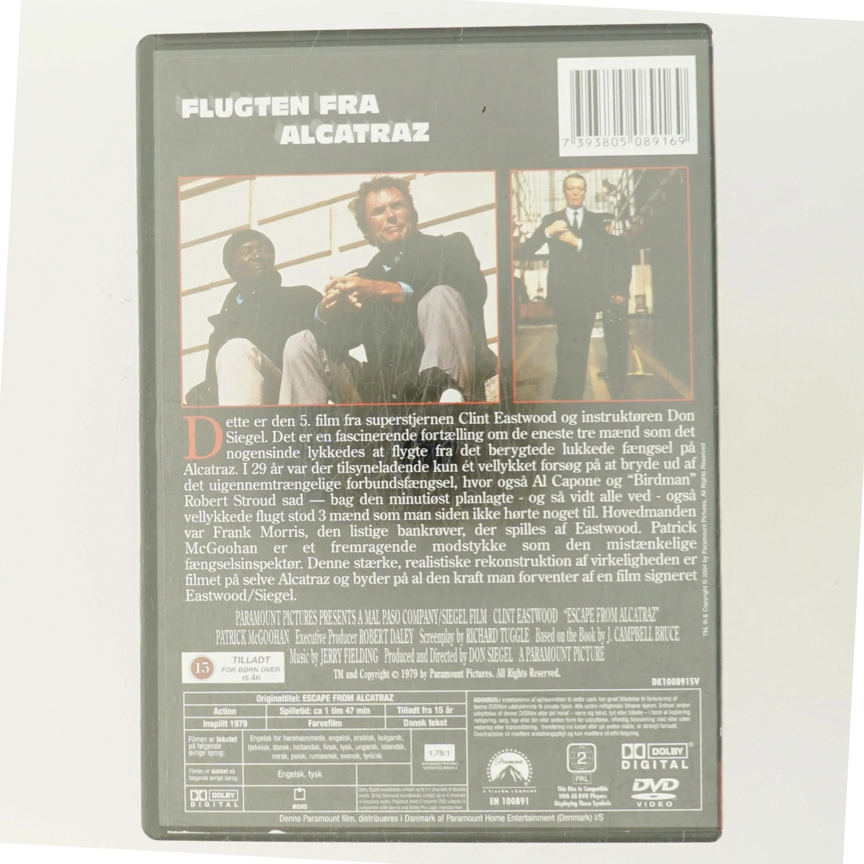 Flugten fra Alcatraz (1979) [DVD] med Clint Eastwood (DVD)