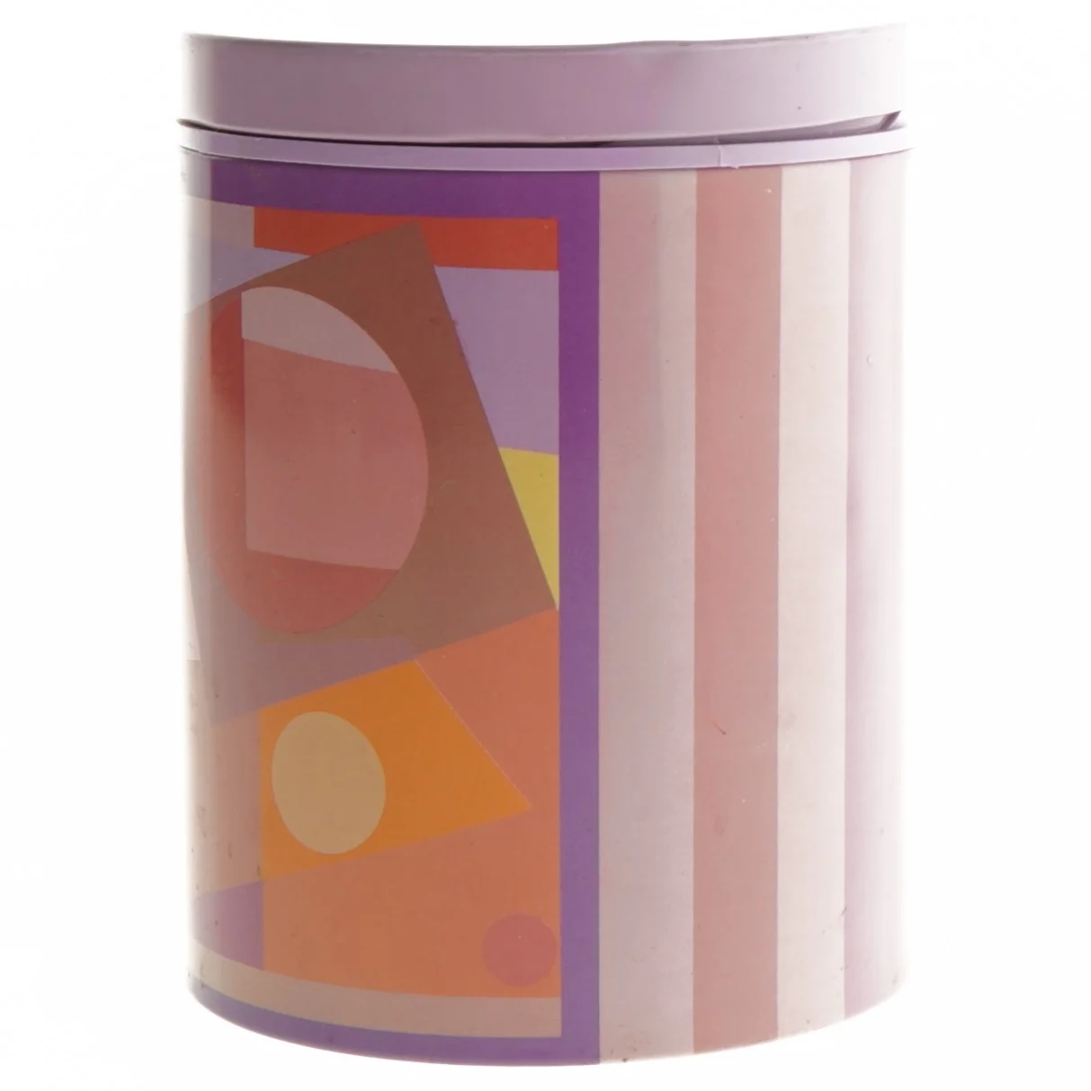 Opbevaringsdåse med farverigt design fra Irma (str. Ø 11,5 cm længde 15 cm)