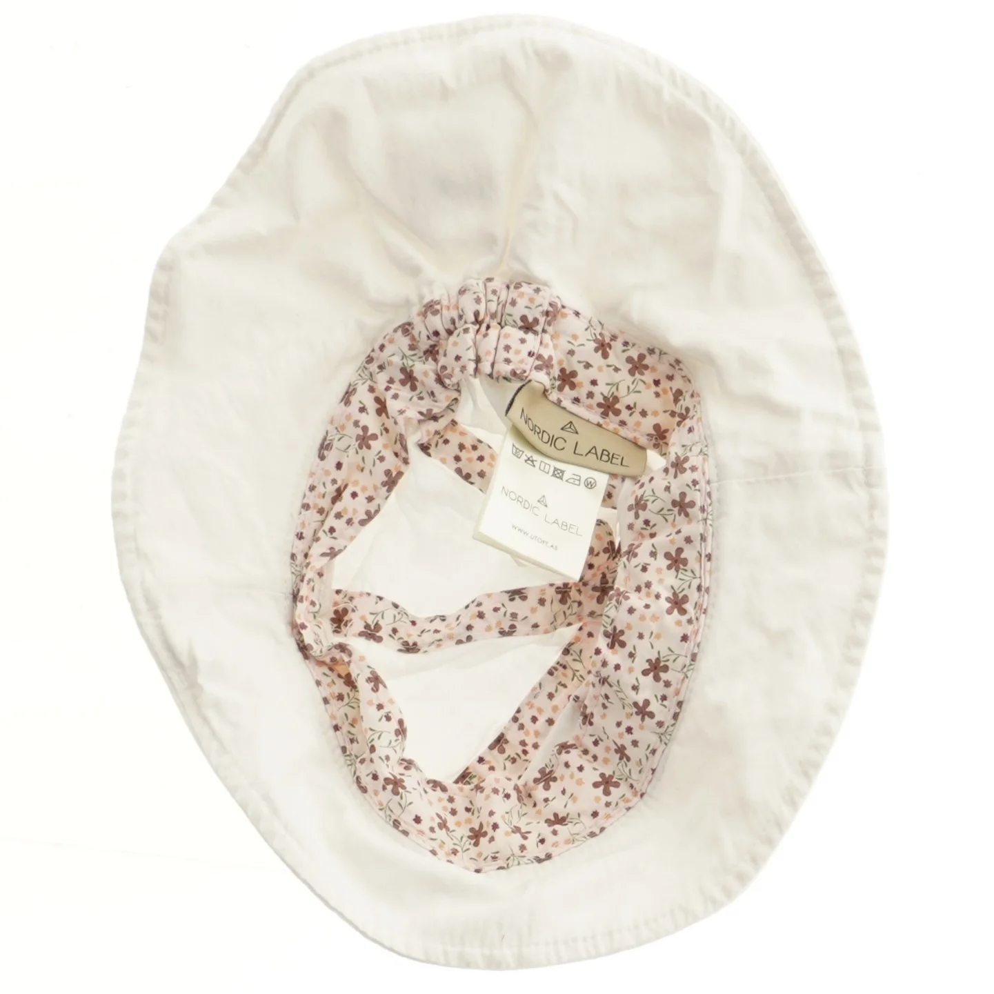 Hvid solhat i størrelse 50 fra Nordic Label (str. 50)