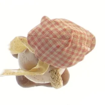 Kasket karl. Træfigur med tøj fra Lyngby (str. 13 cm)