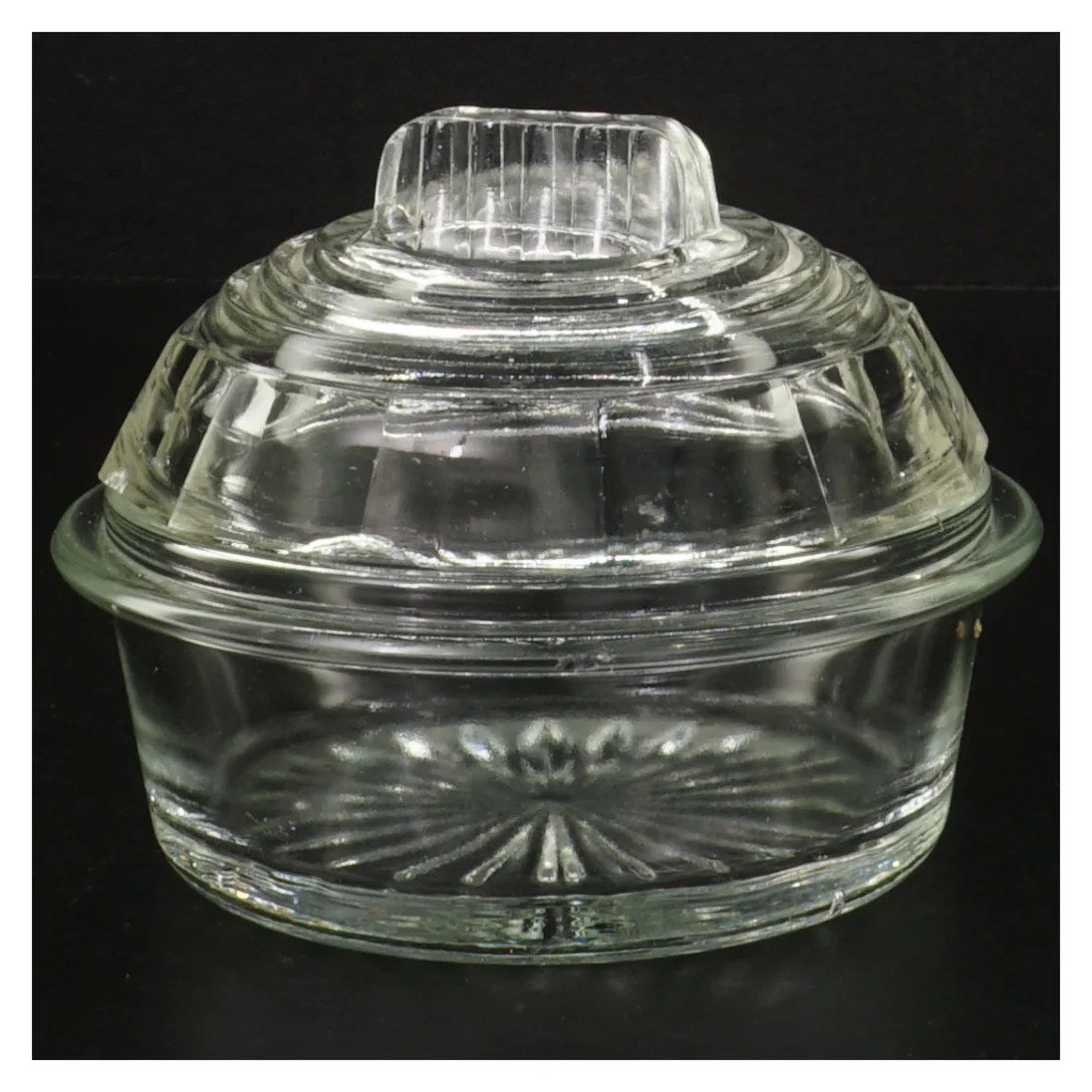 Glas serveringsskål med låg (str. 11 cm)