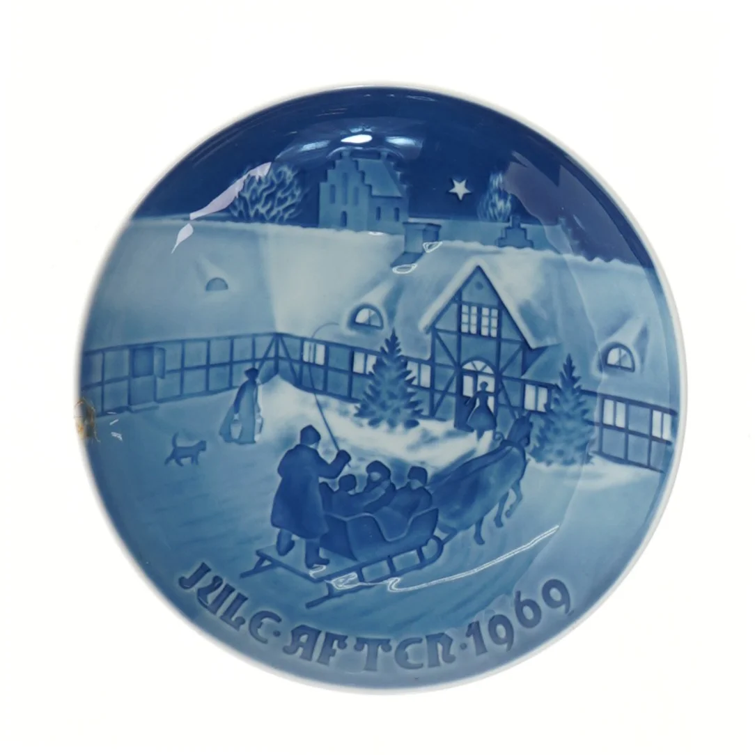 Bing & Grøndahl Juleplatte 1969 fra B&G (str. Ø 18,3 cm)