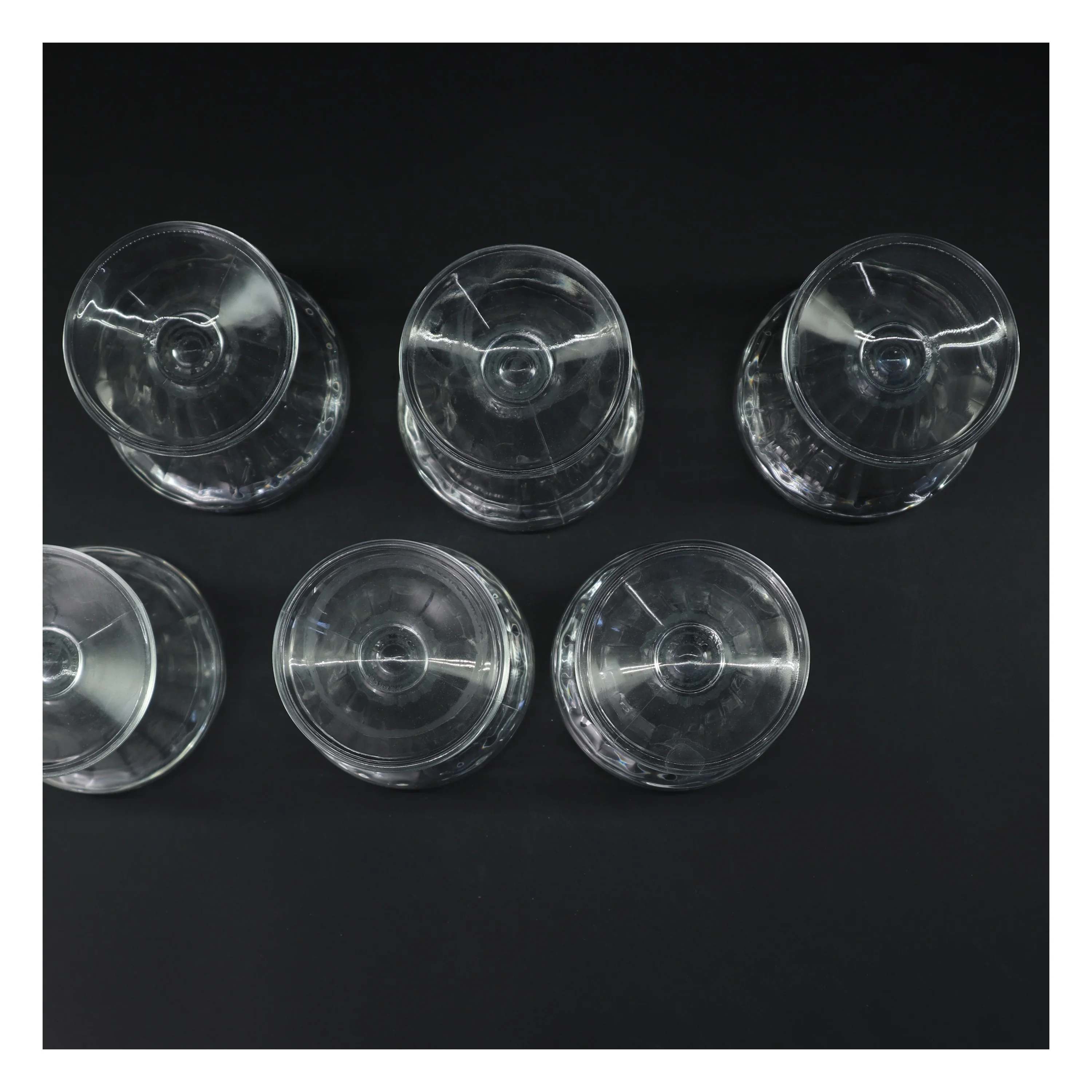 Sæt med seks isglas (str. 6 styk. ø. 10 cm. længde. 13 cm)