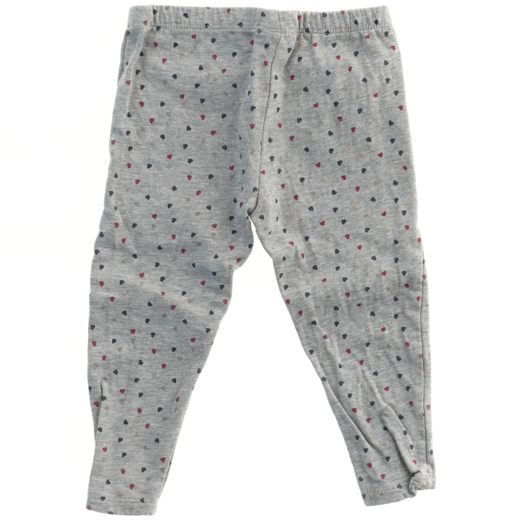 Grå leggings med hjerteprint fra Fagottino (str. 92)