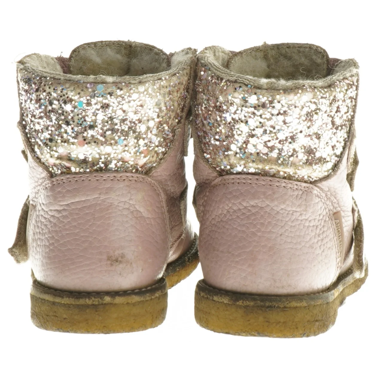 Børnestøvler i lyserød glitter (str. 21 )