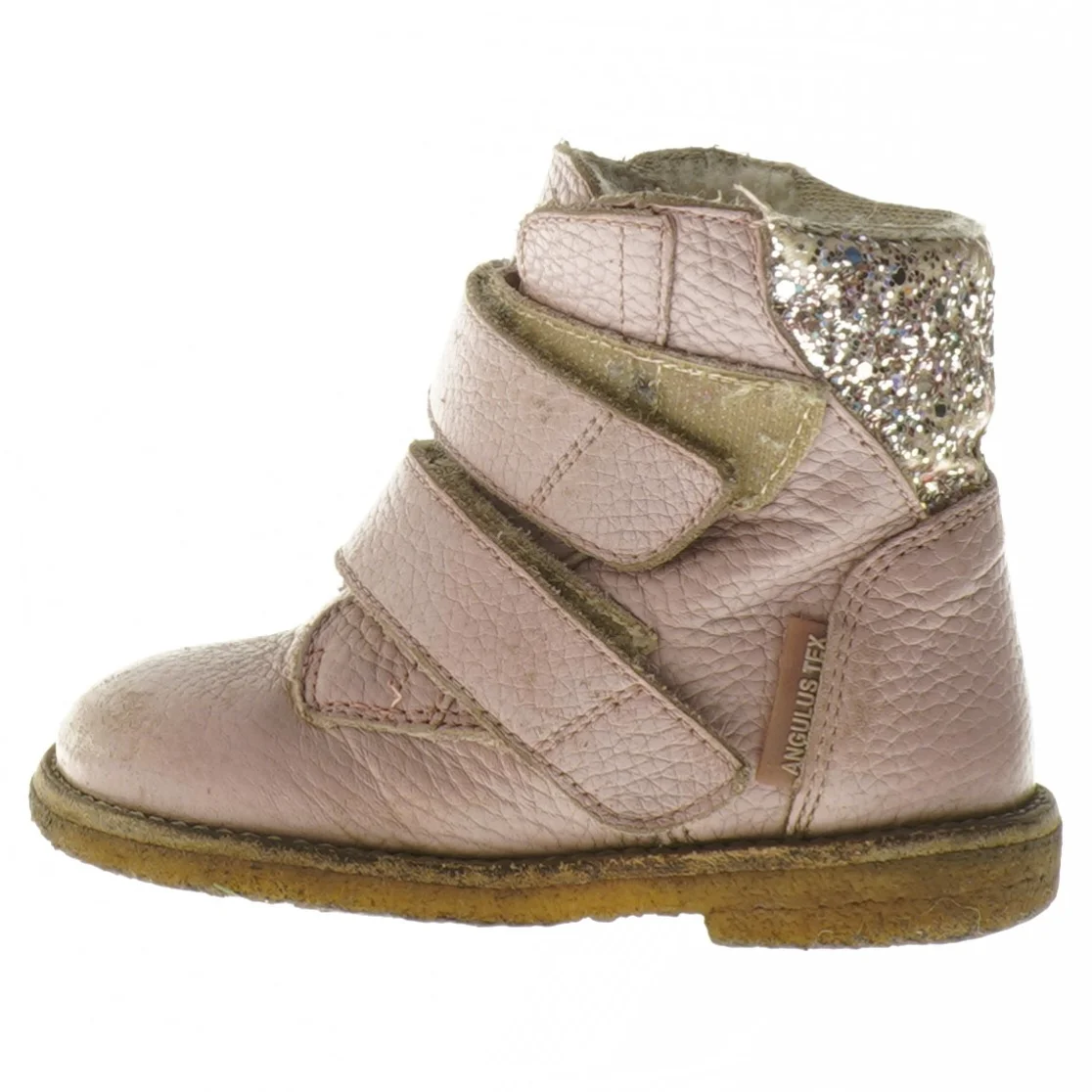Børnestøvler i lyserød glitter (str. 21 )