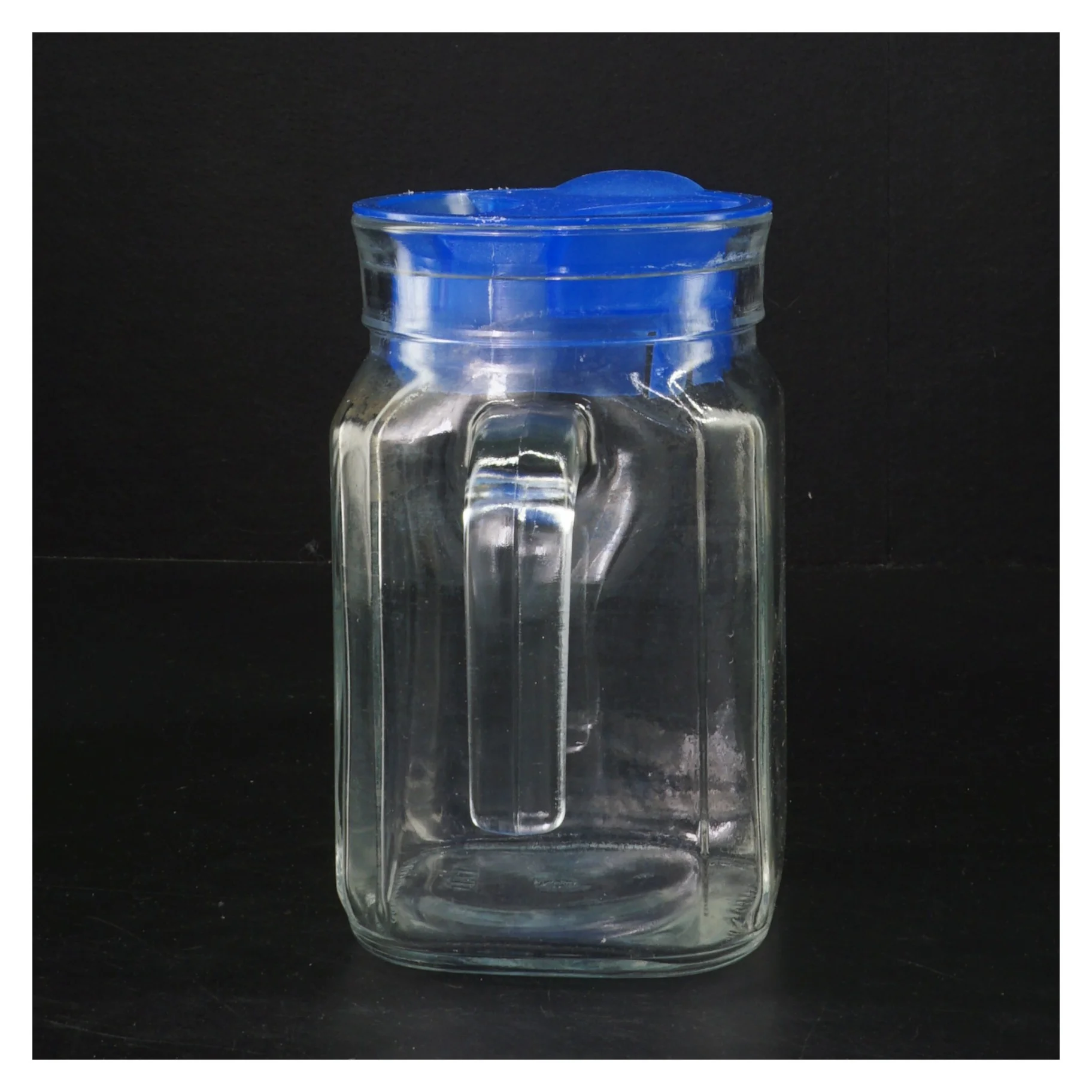 Glaskande med plastlåg (str. 15 cm)