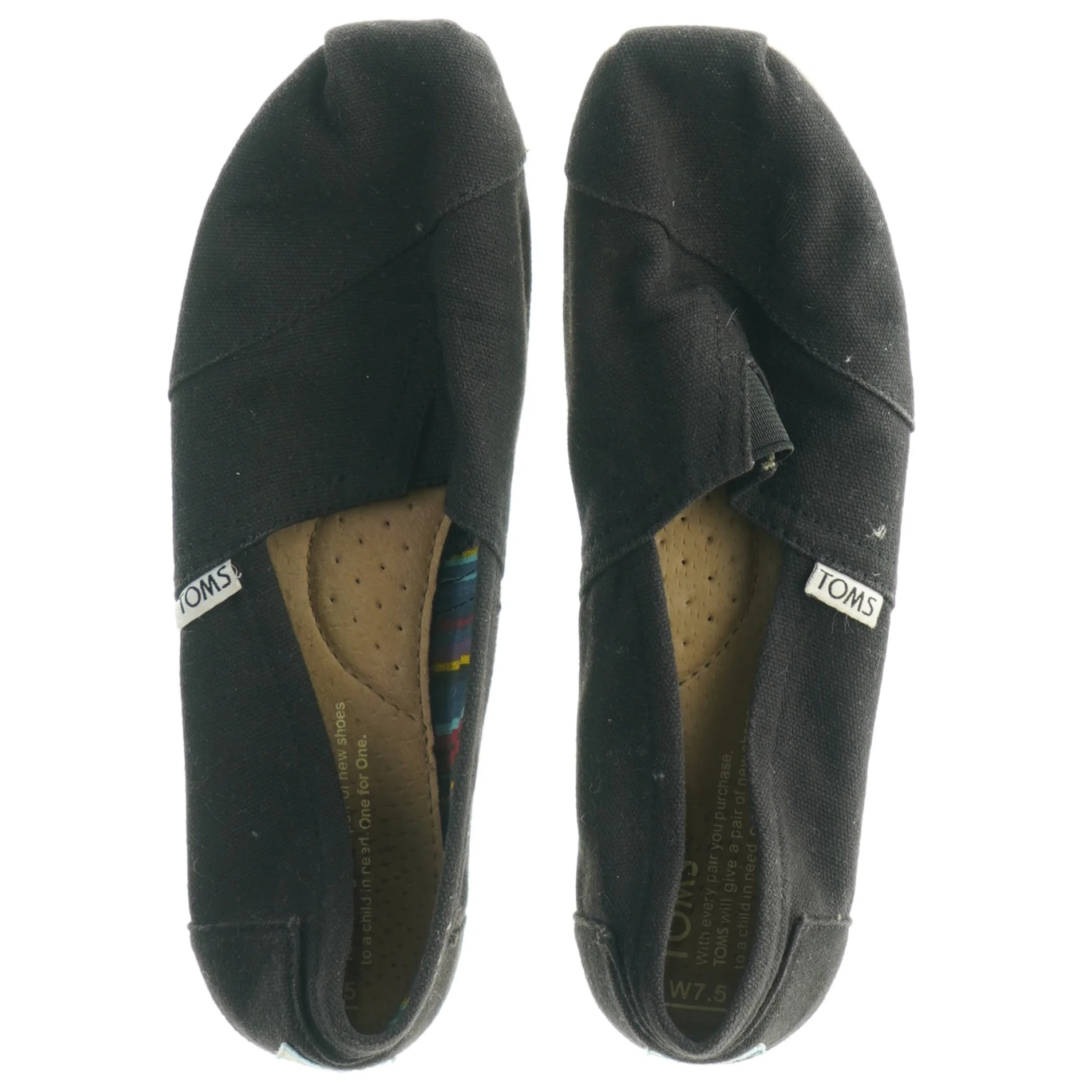 Sorte flade damesko fra Toms (str. 38)