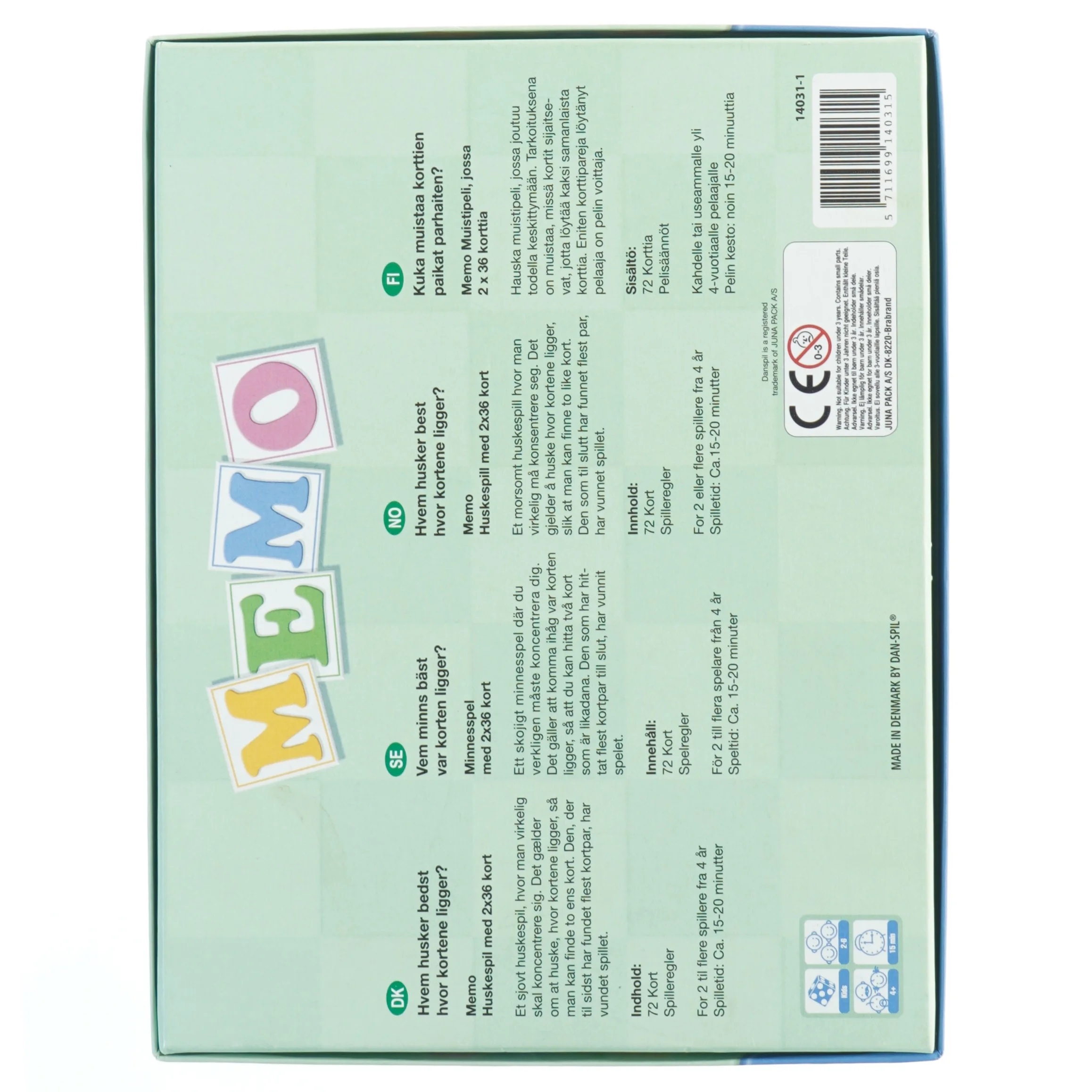 Hukommelsesspil (str. 27 x 21 cm)