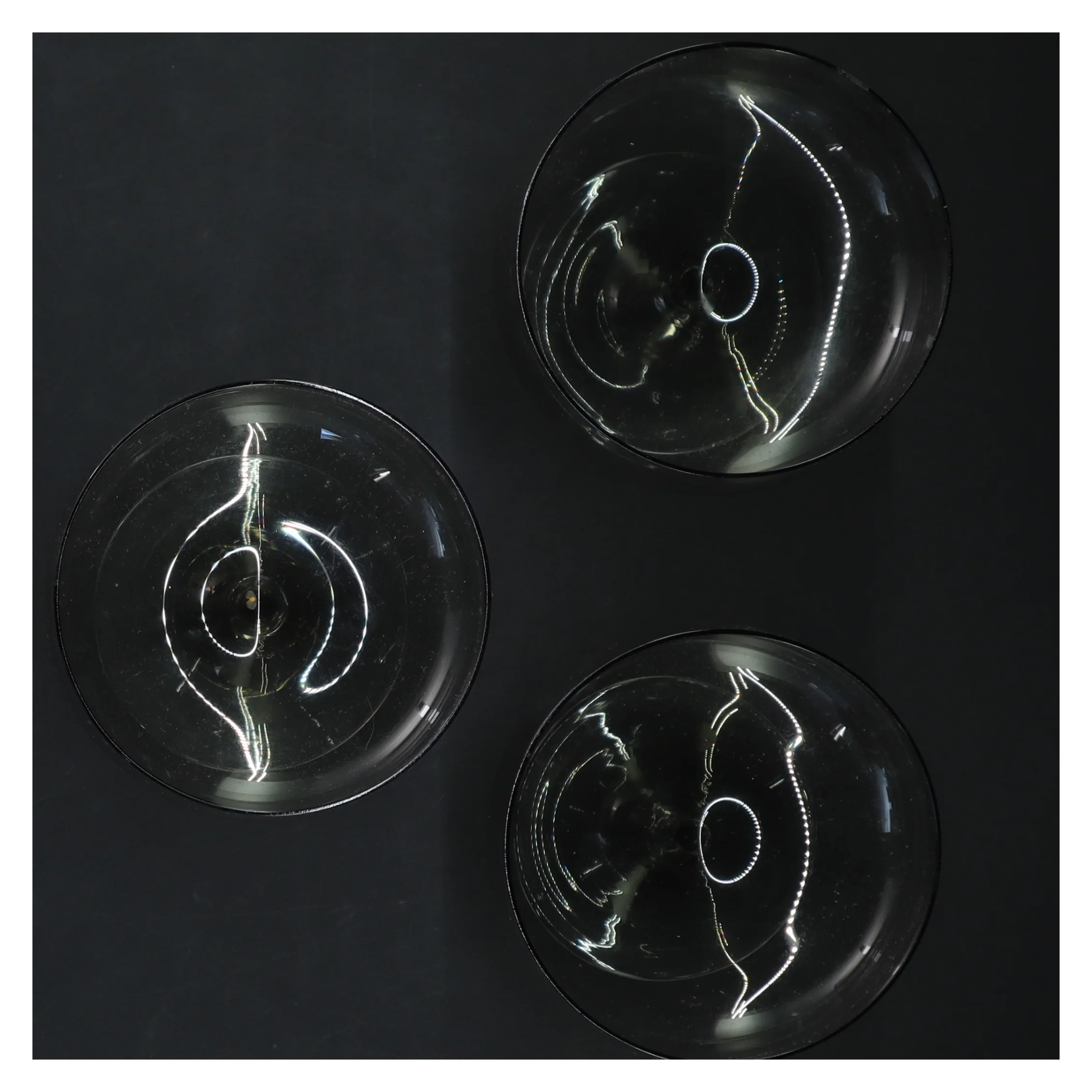 Tre cocktailglas (str. 3 stk Ø 9 cm Længde 11 cm)