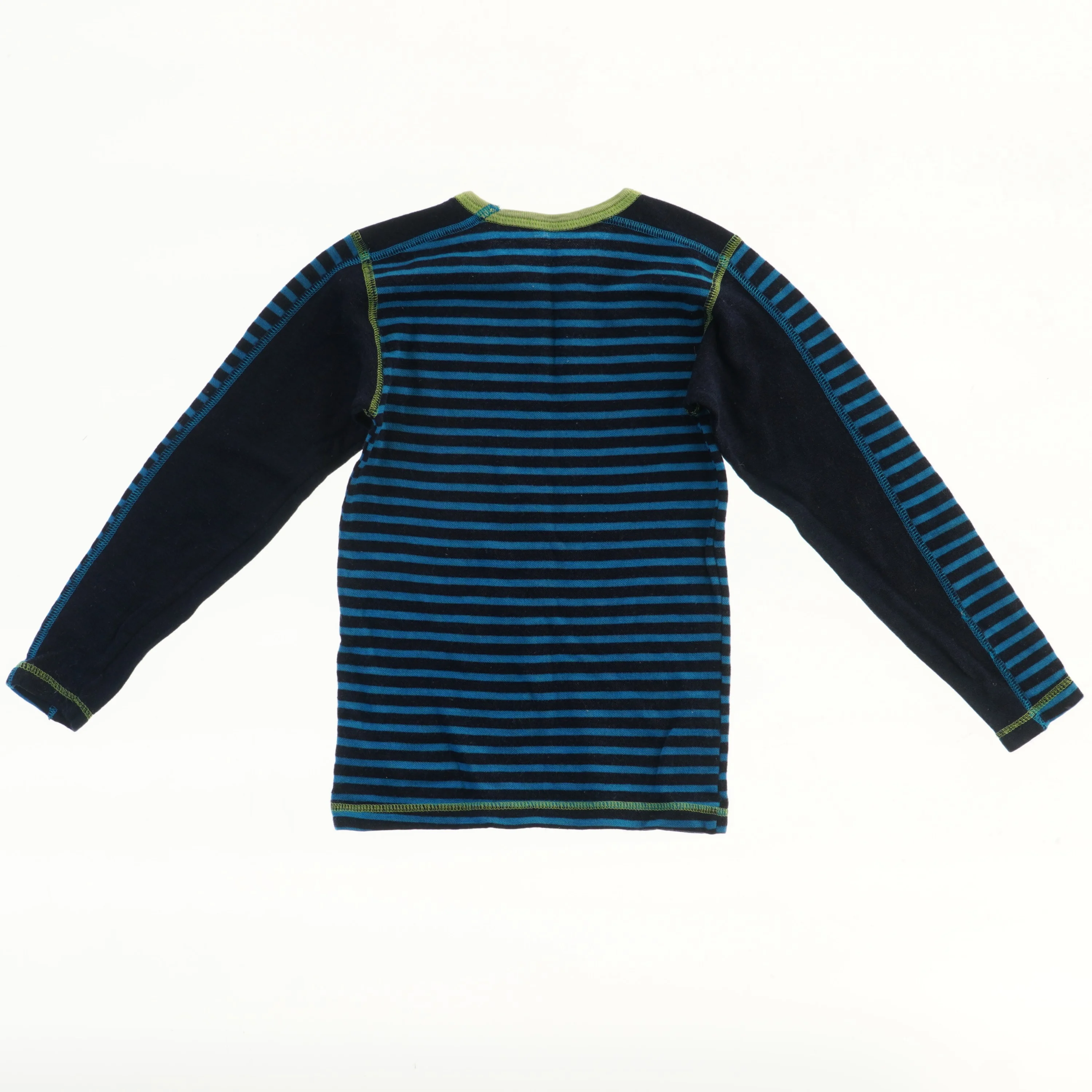 Uld. Langærmet stribet trøje fra 808 (str. 128)