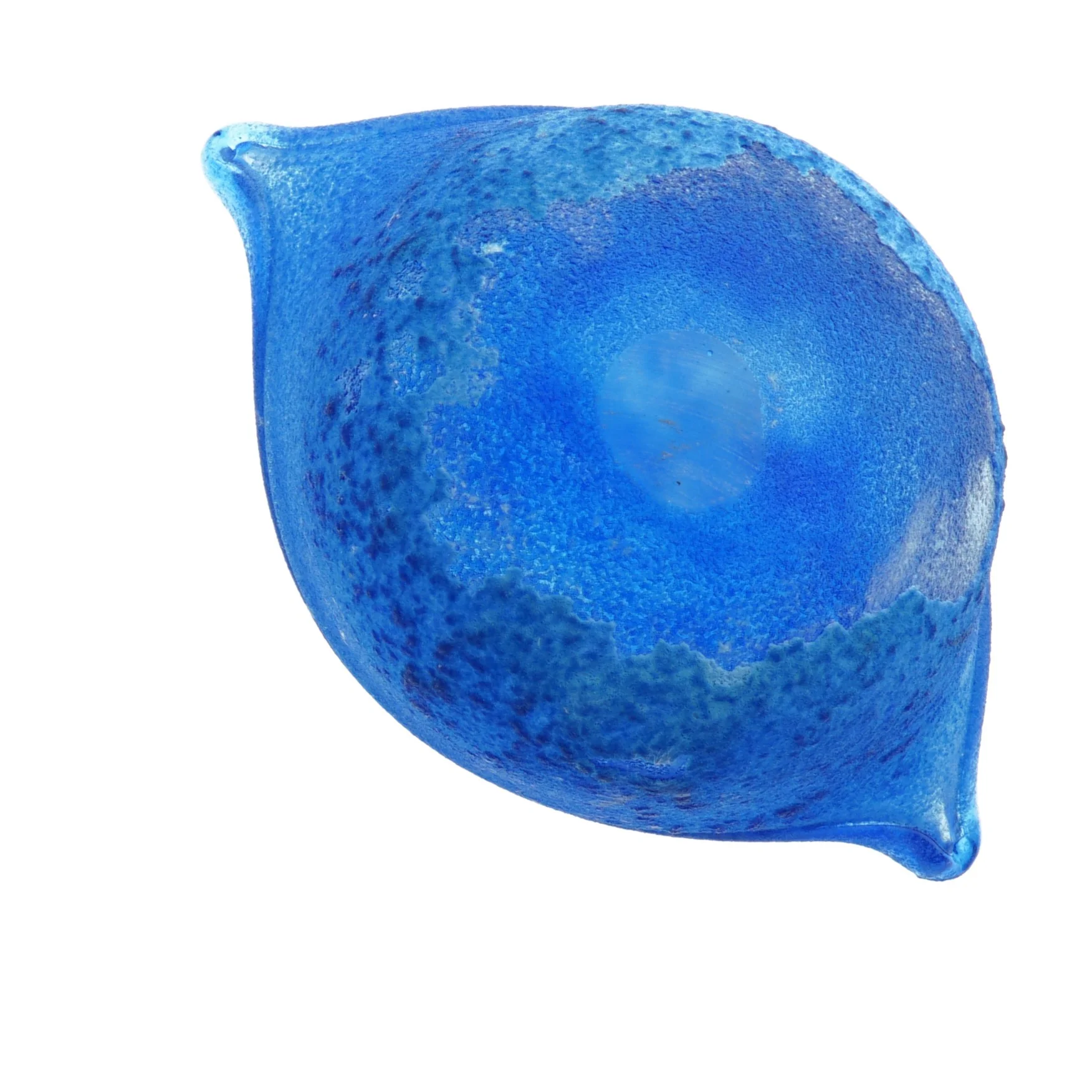 Blå glas skål (str. Ø. 20 cm)