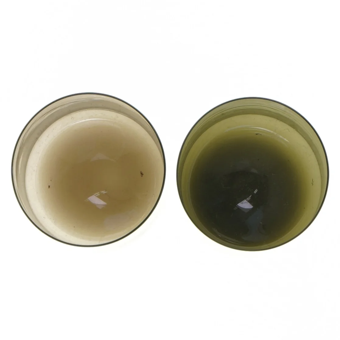 To glas lysestager (str. 8 cm, 2 styk cm)