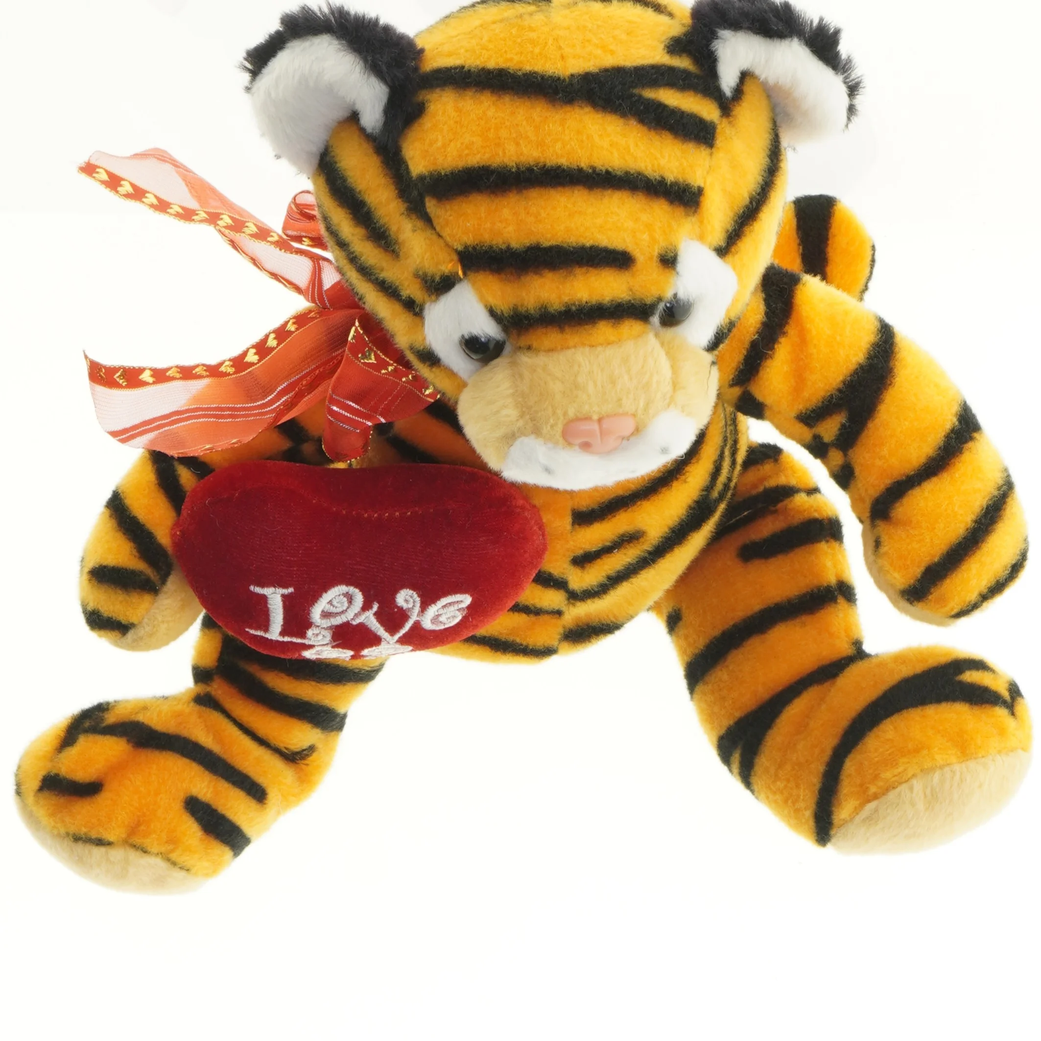 Tigerbamse med hjerte (str. 30x25 cm)