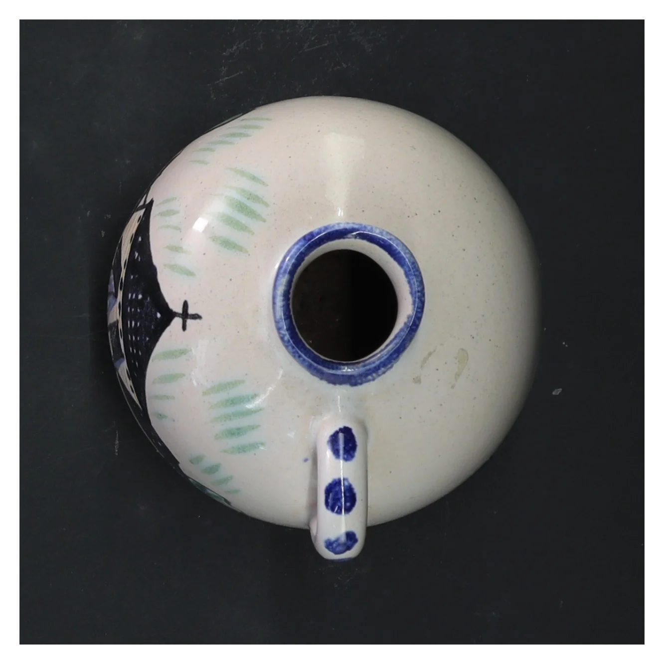 Dekorativ keramikkande fra Søholm (str. 10x10 cm)