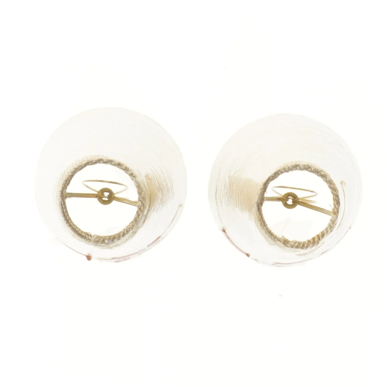 Lampeskærme i flettet materiale fra Ørslev (str. 14 cm)