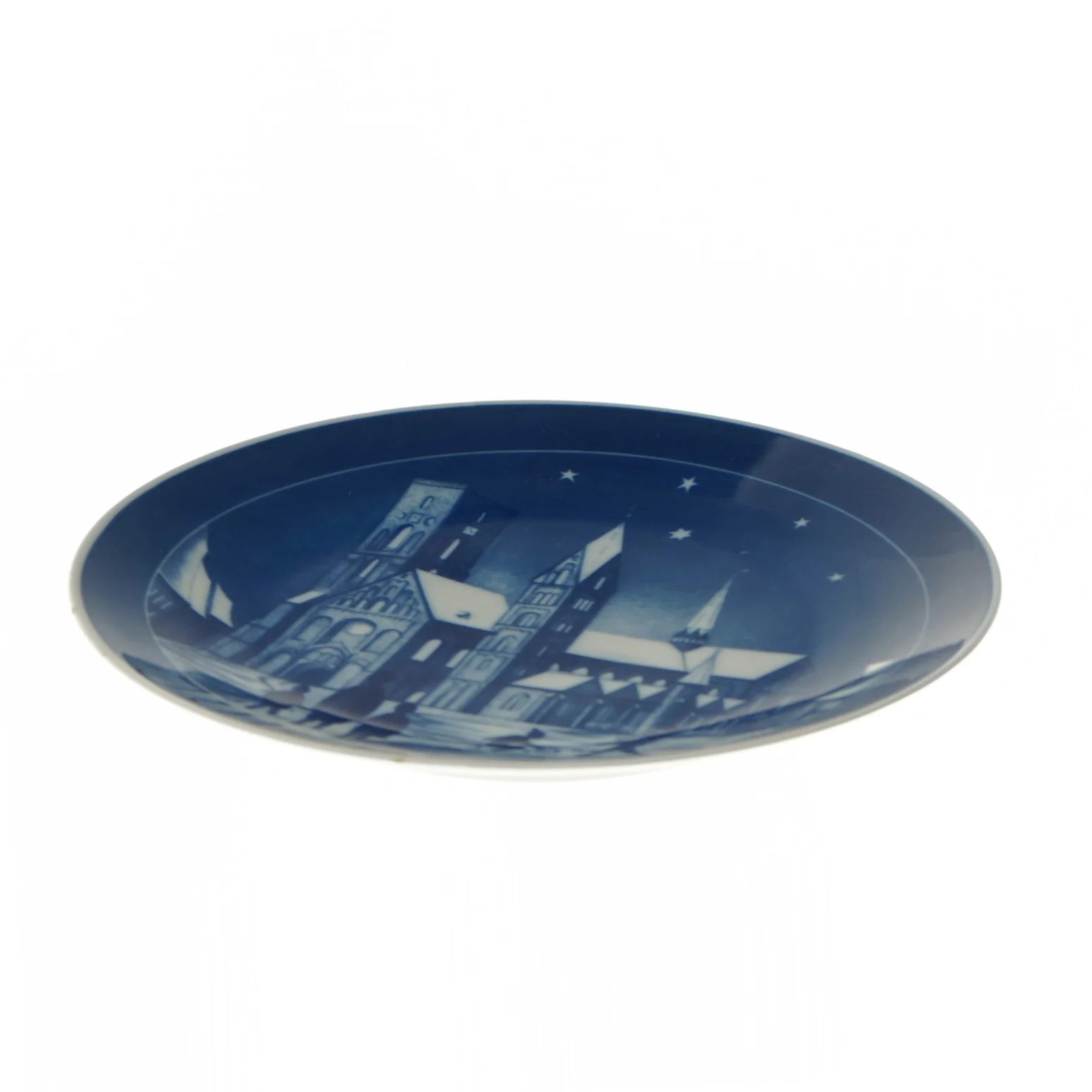 Juleplatte med Ribe Domkirke, Julen 1969 fra baco (str. Ø 20 cm)