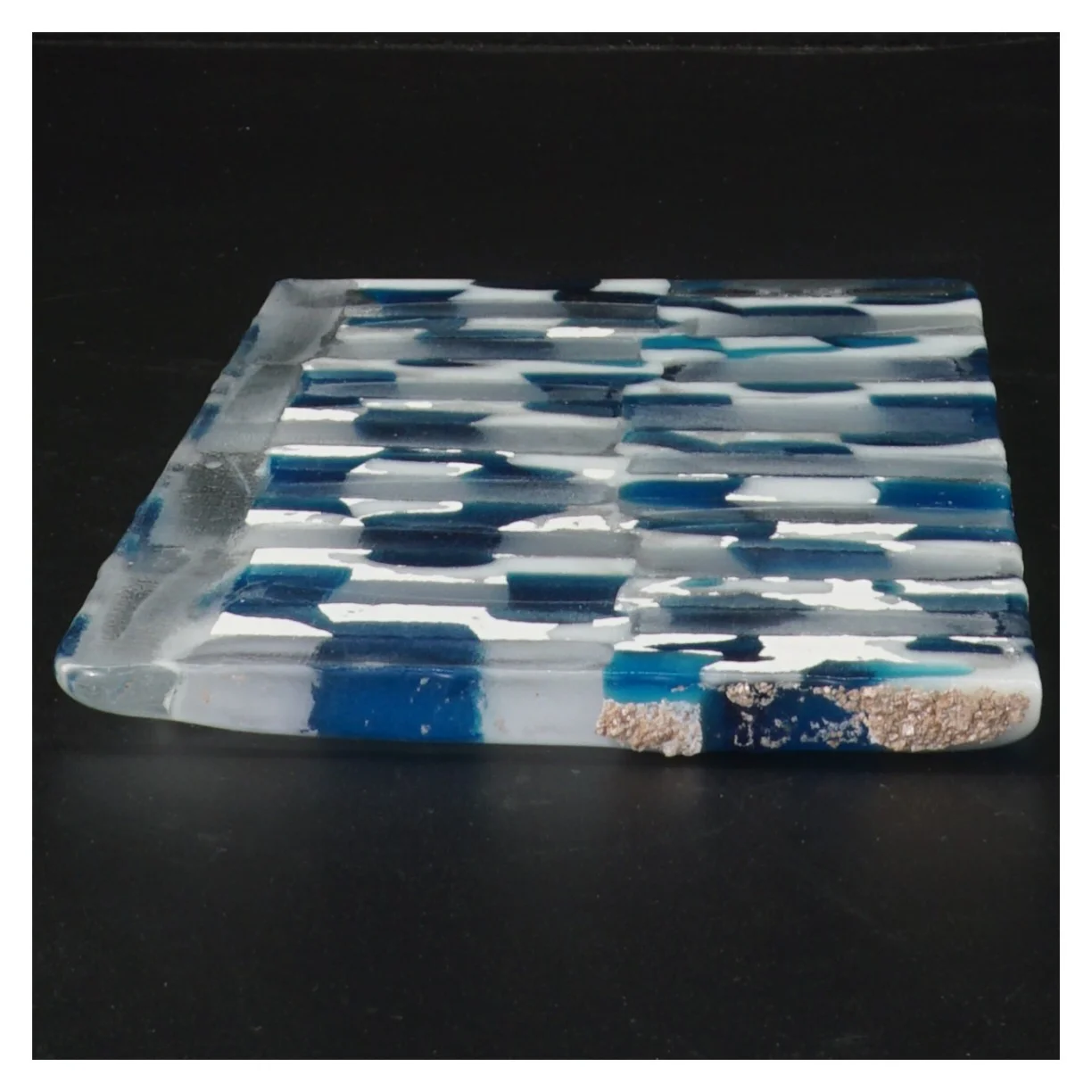 Glasplade med mønster (str. 19x12 cm)