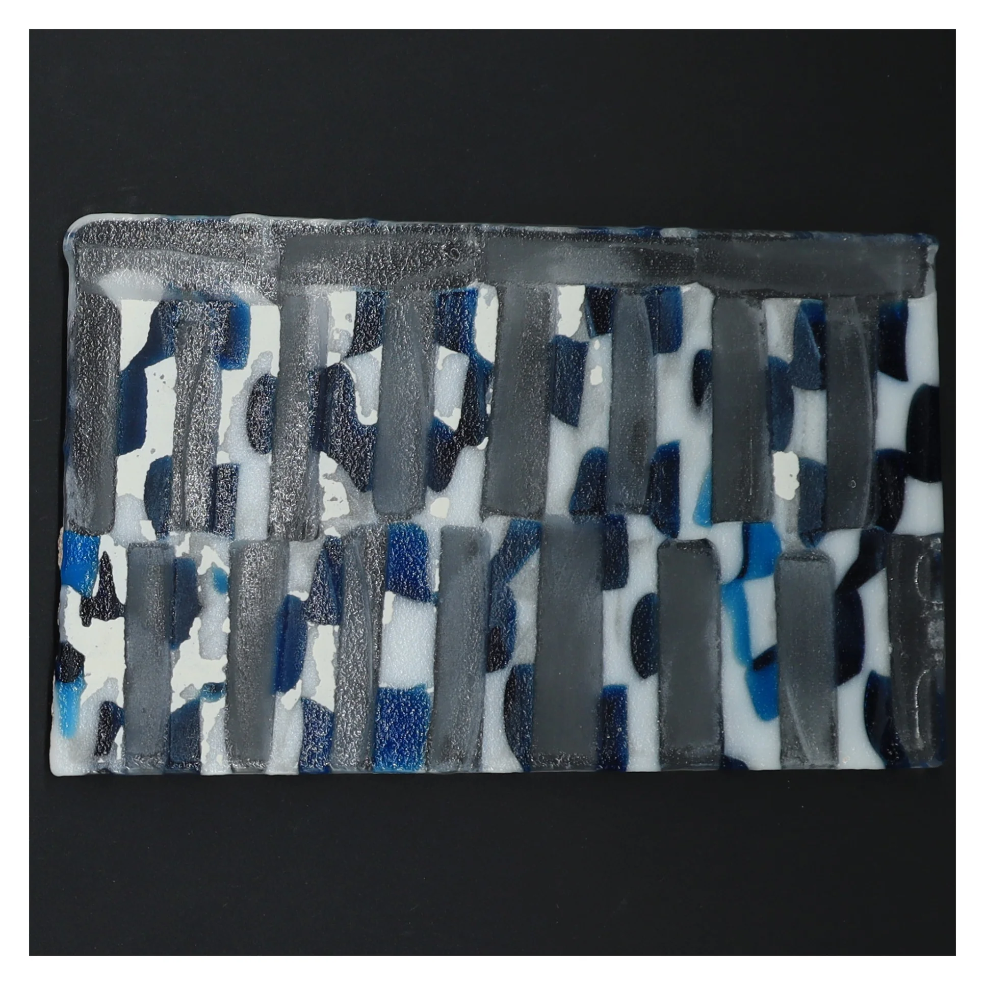 Glasplade med mønster (str. 19x12 cm)