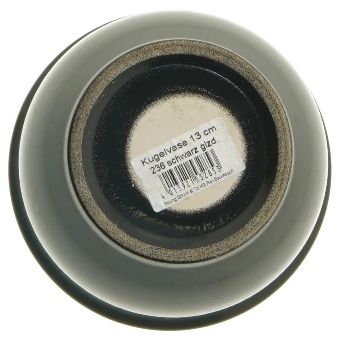 Sort kuglevase (str. 13 cm)