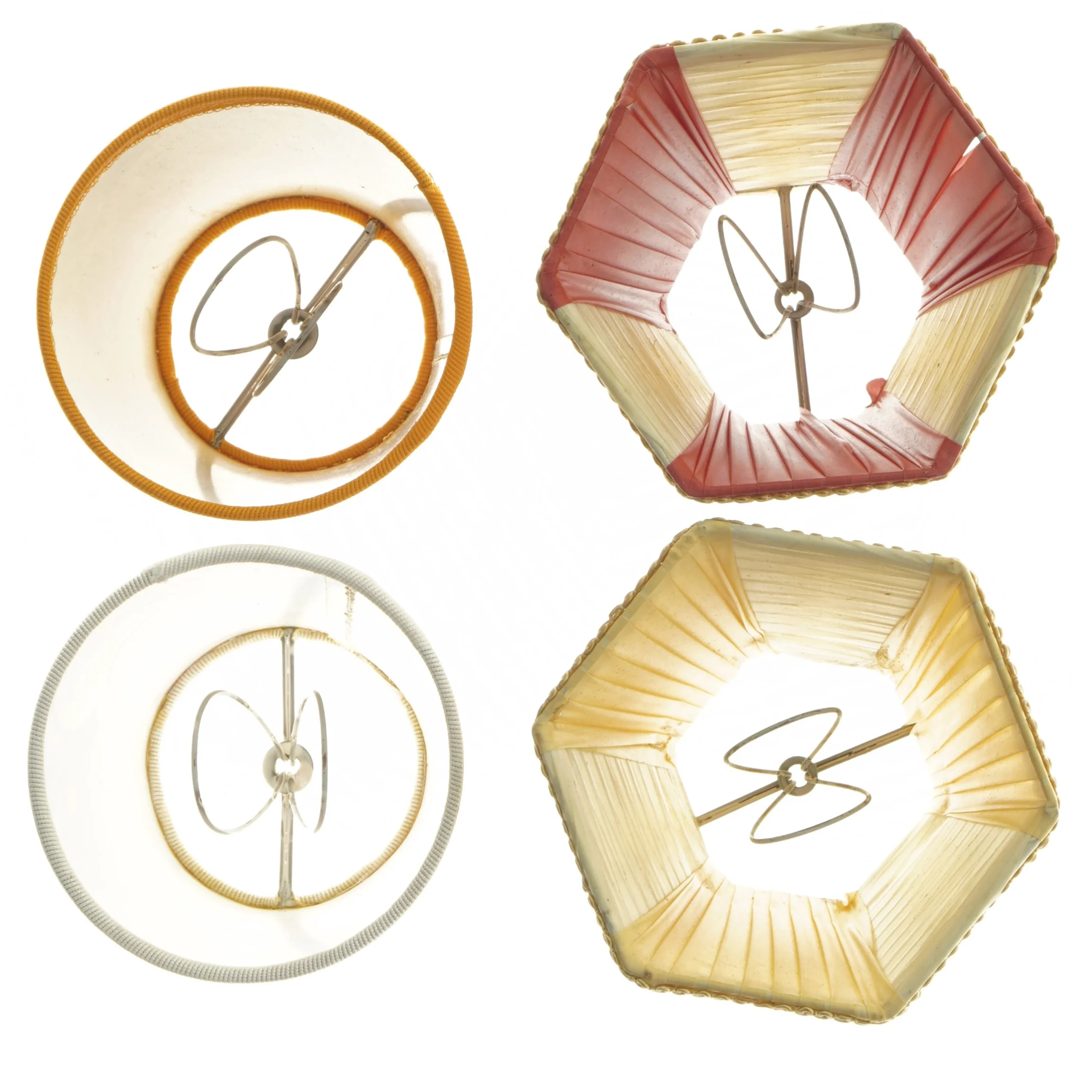 Små lampeskærme, 4 stk (str. ca. 11x12 cm)