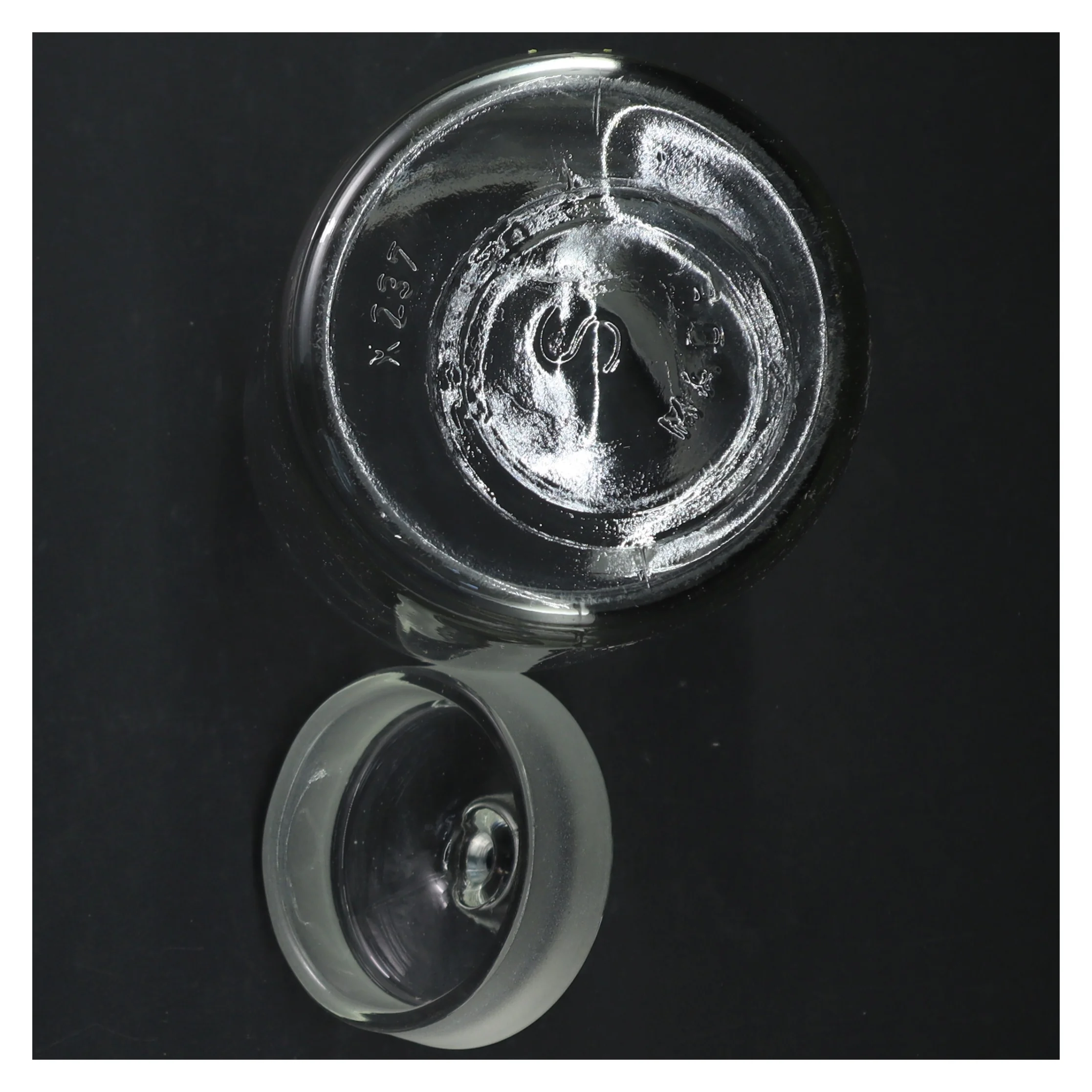 Retro bolsjeglas med låg