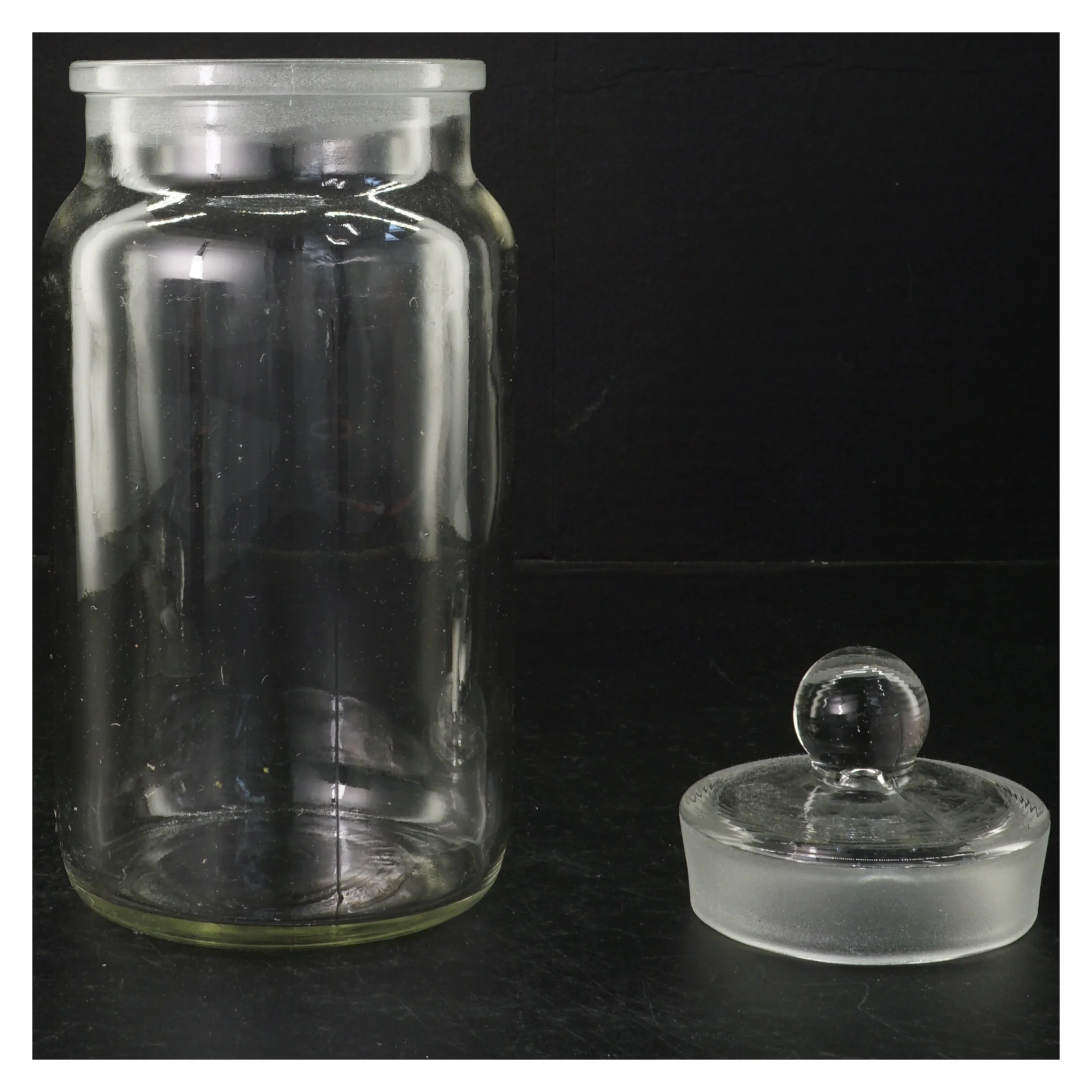 Retro bolsjeglas med låg