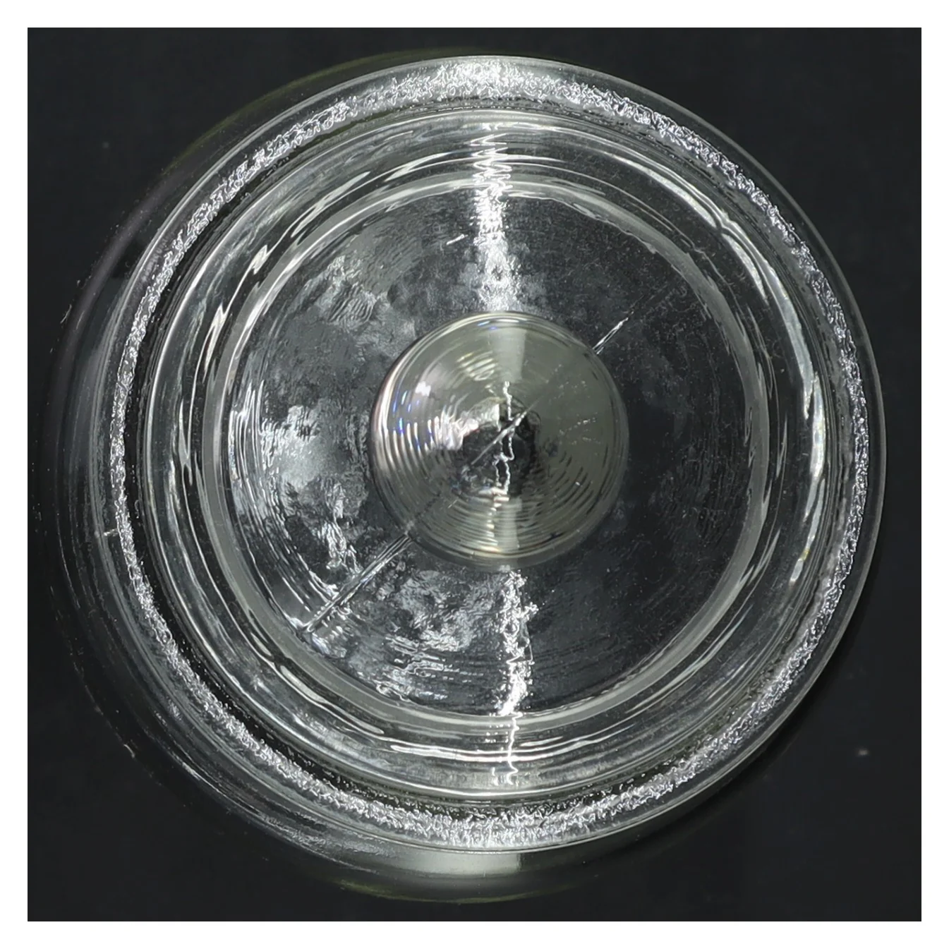 Retro bolsjeglas med låg