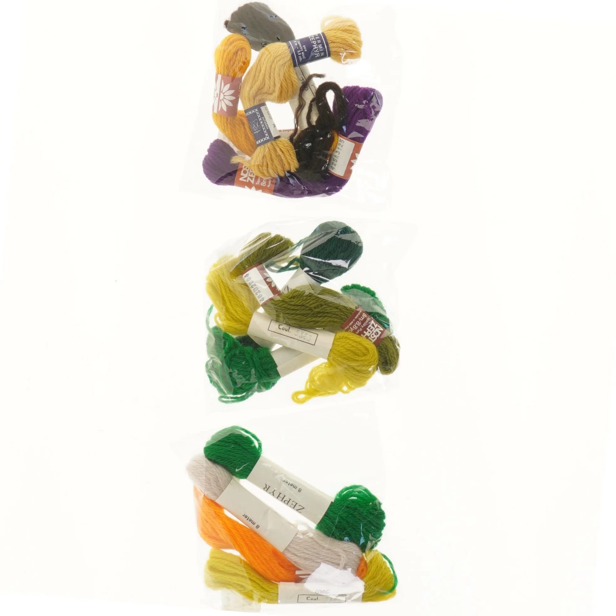 Broderigarn i flere farver fra DMC (str. 12 styk cm)