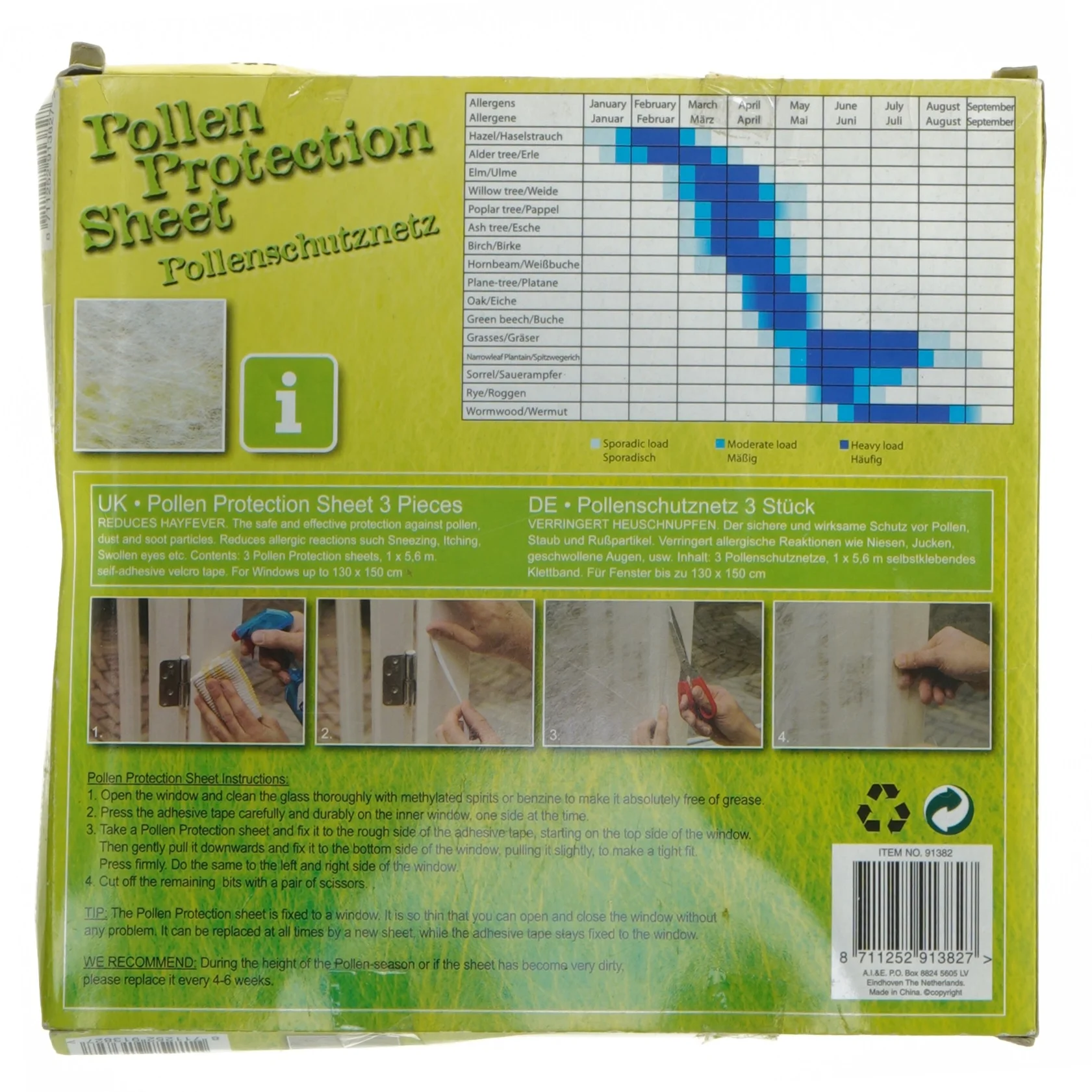 Pollenschutznetz til vinduer