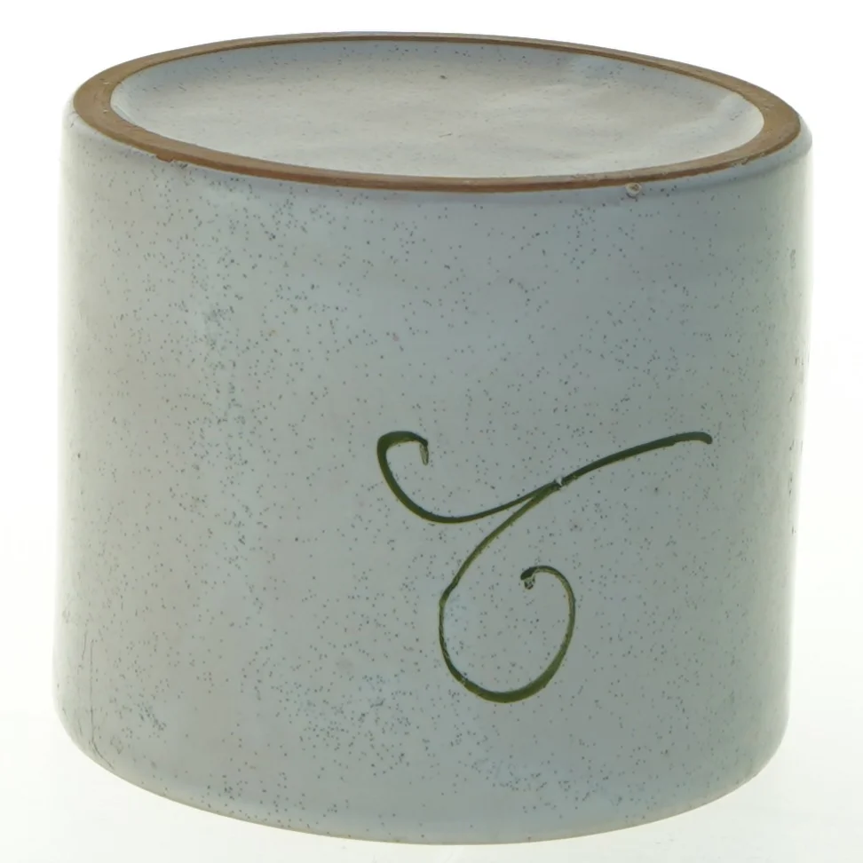 Dekoreret keramik krukke (str. 13x11 cm)