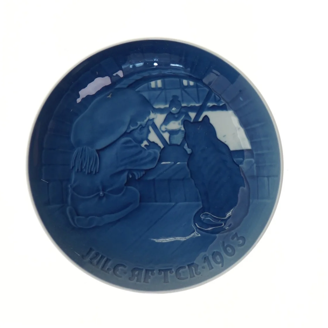 B&G juleplatte 1963 fra Bing & Grøndahl (str. Ø 18,2 cm)