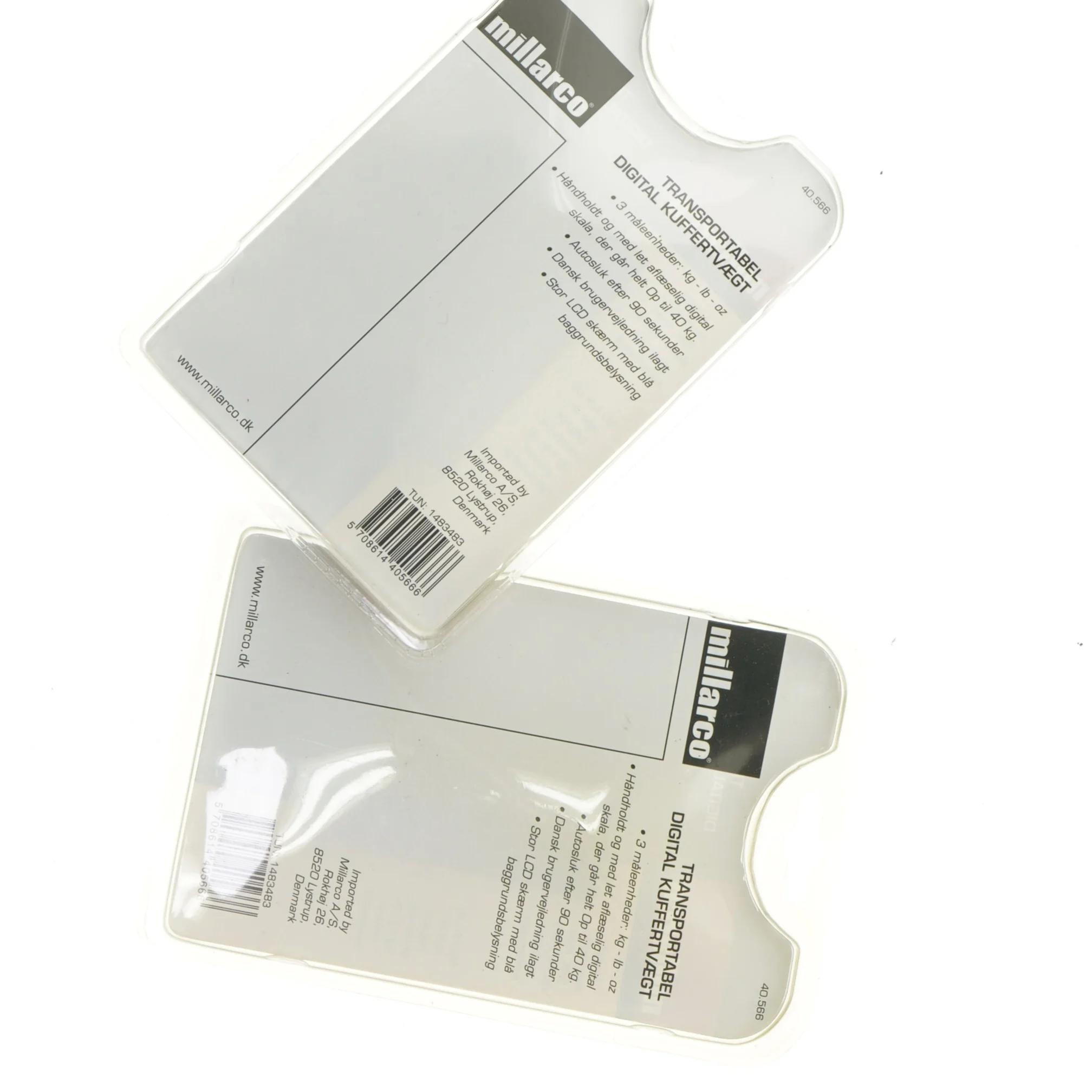 To transportable kuffert vægte fra Mellarco