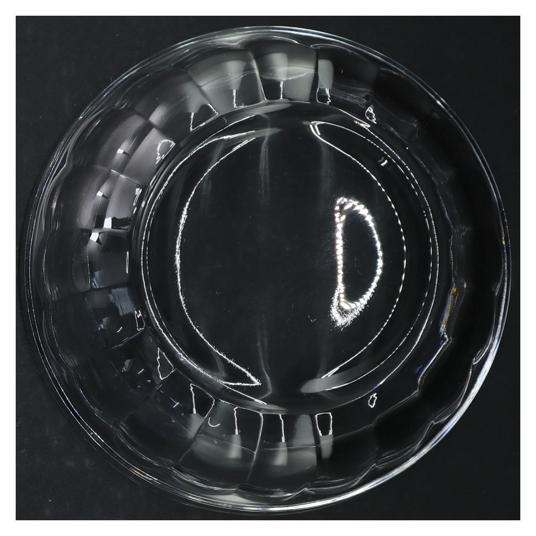 Gennemsigtig glas skål (str. Ø. 18. cm)