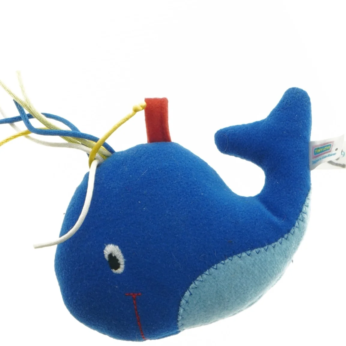 Blåt hval babylegetøj fra Tiny Love (str. 14x9 cm)