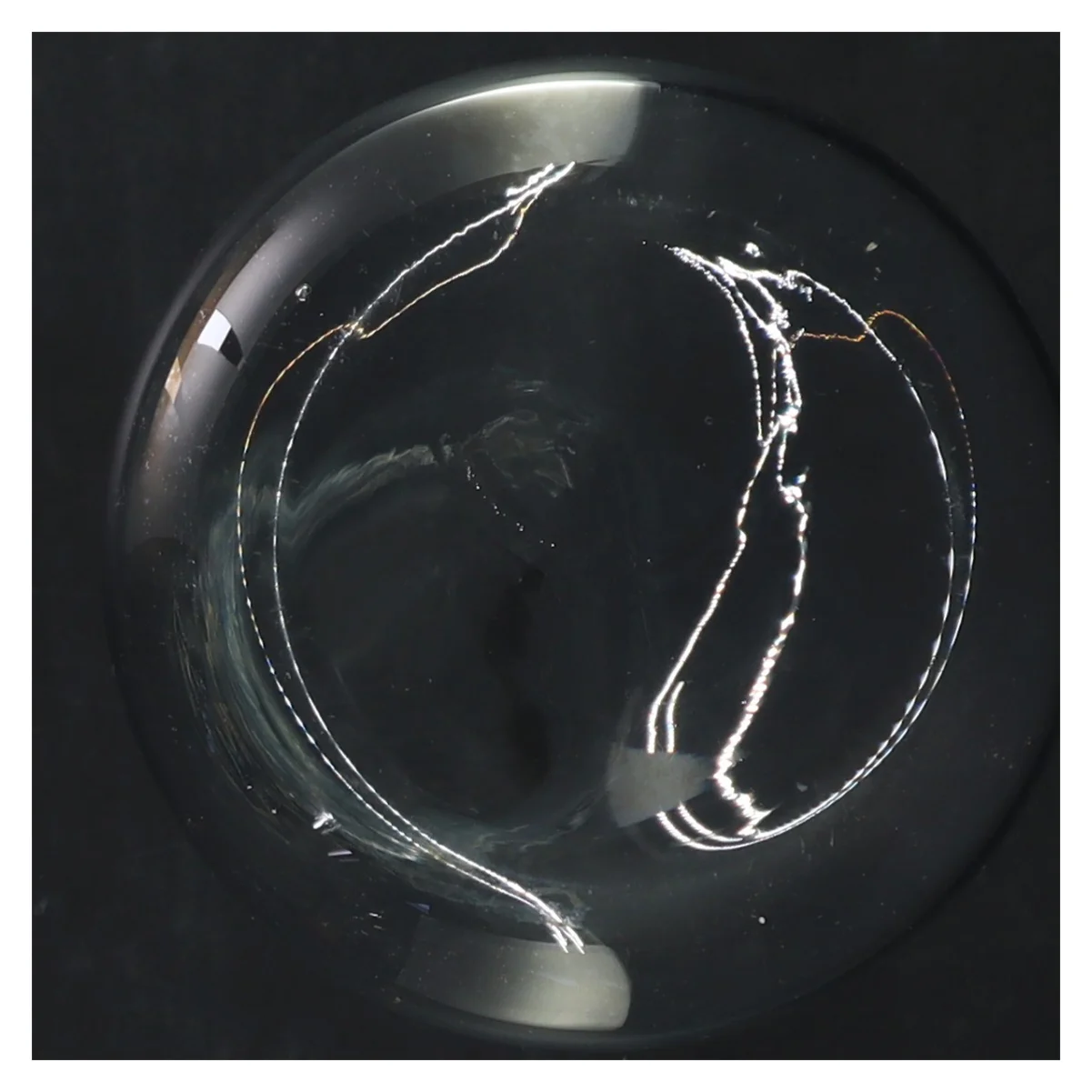 Gennemsigtig glasvase (str. H. 18 cm)