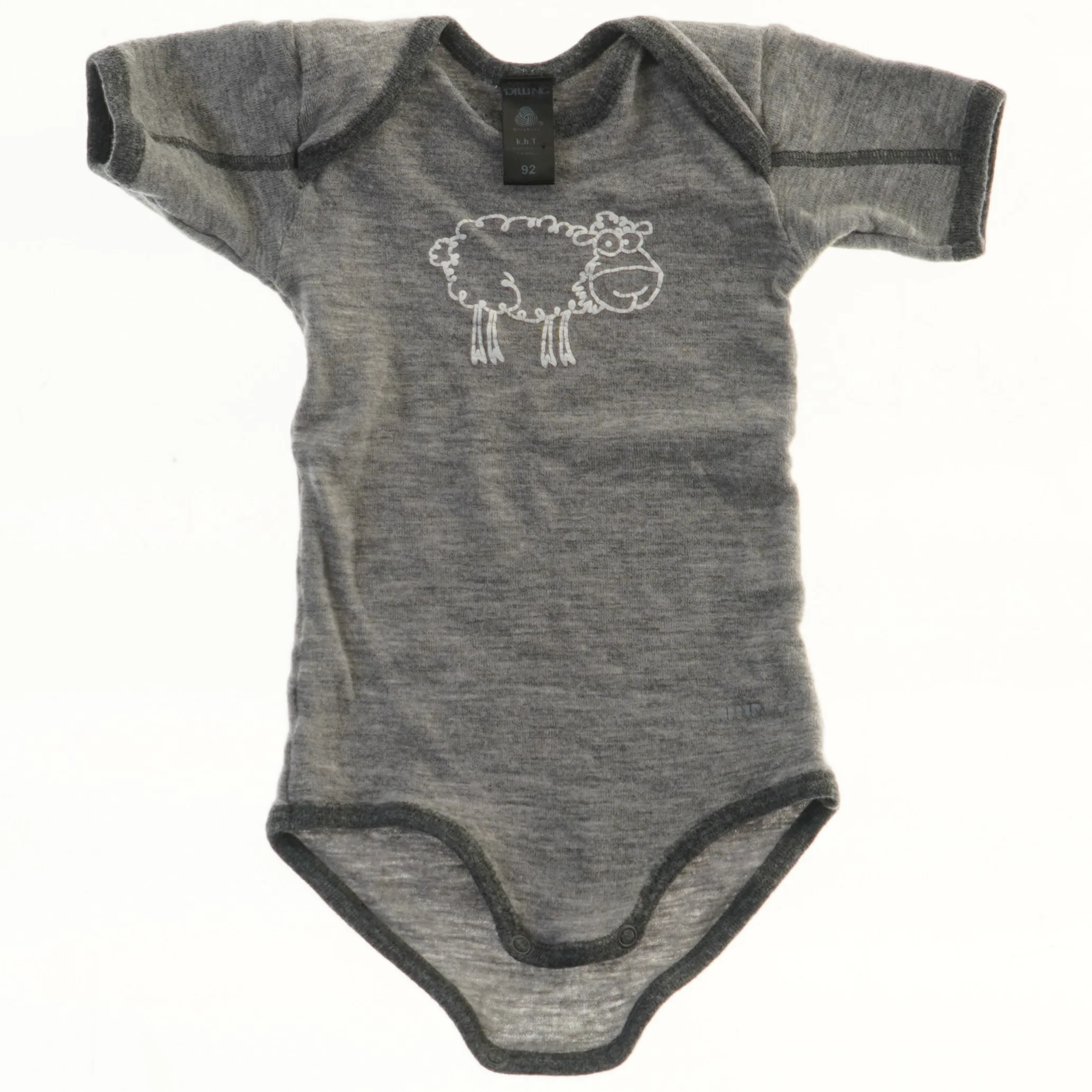Uld. Grå bodystocking med får fra Dilling (str. 92)